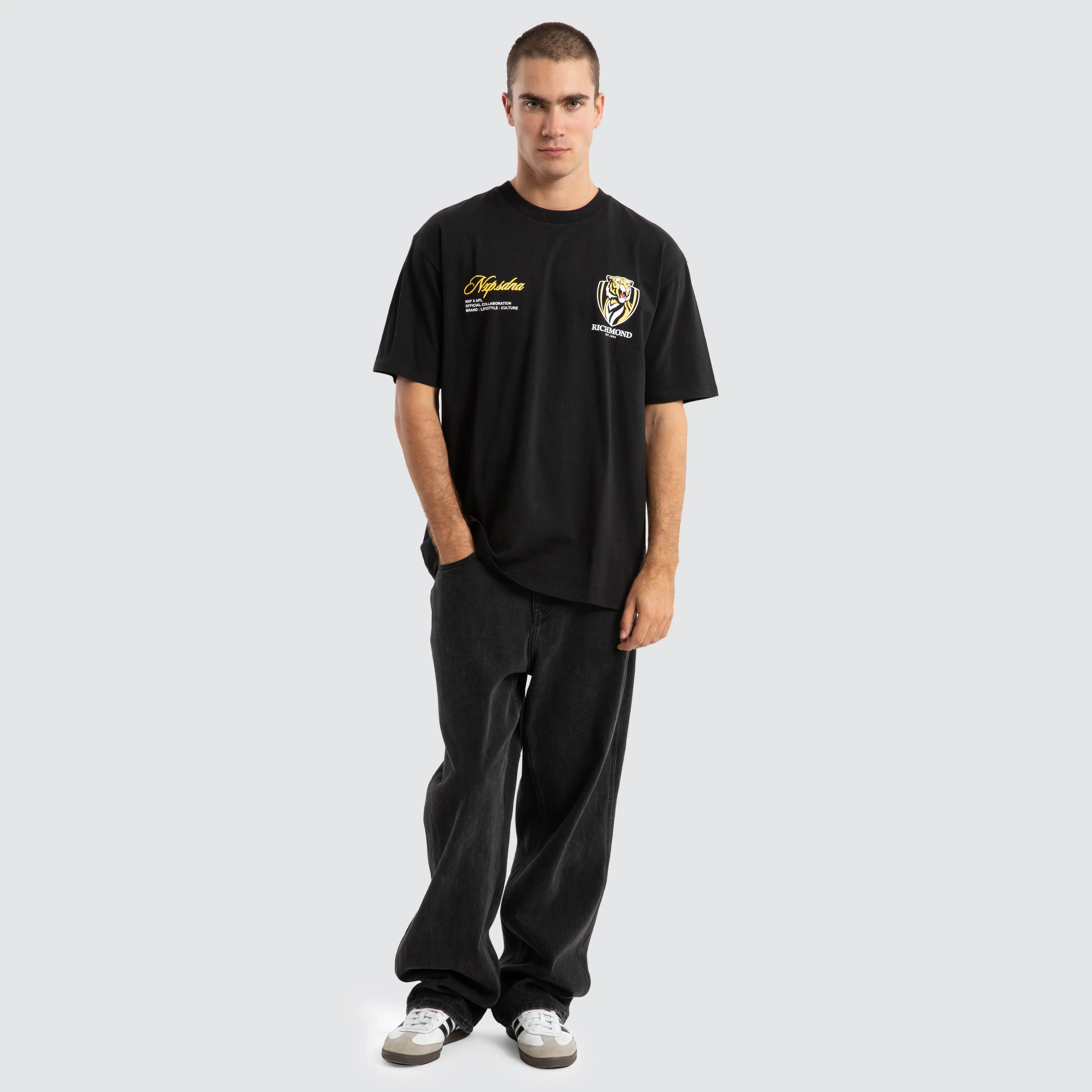 Richmond Tigers AFL Season Tee Jet Black sold by Nena and Pasadena product image thumbnail 3