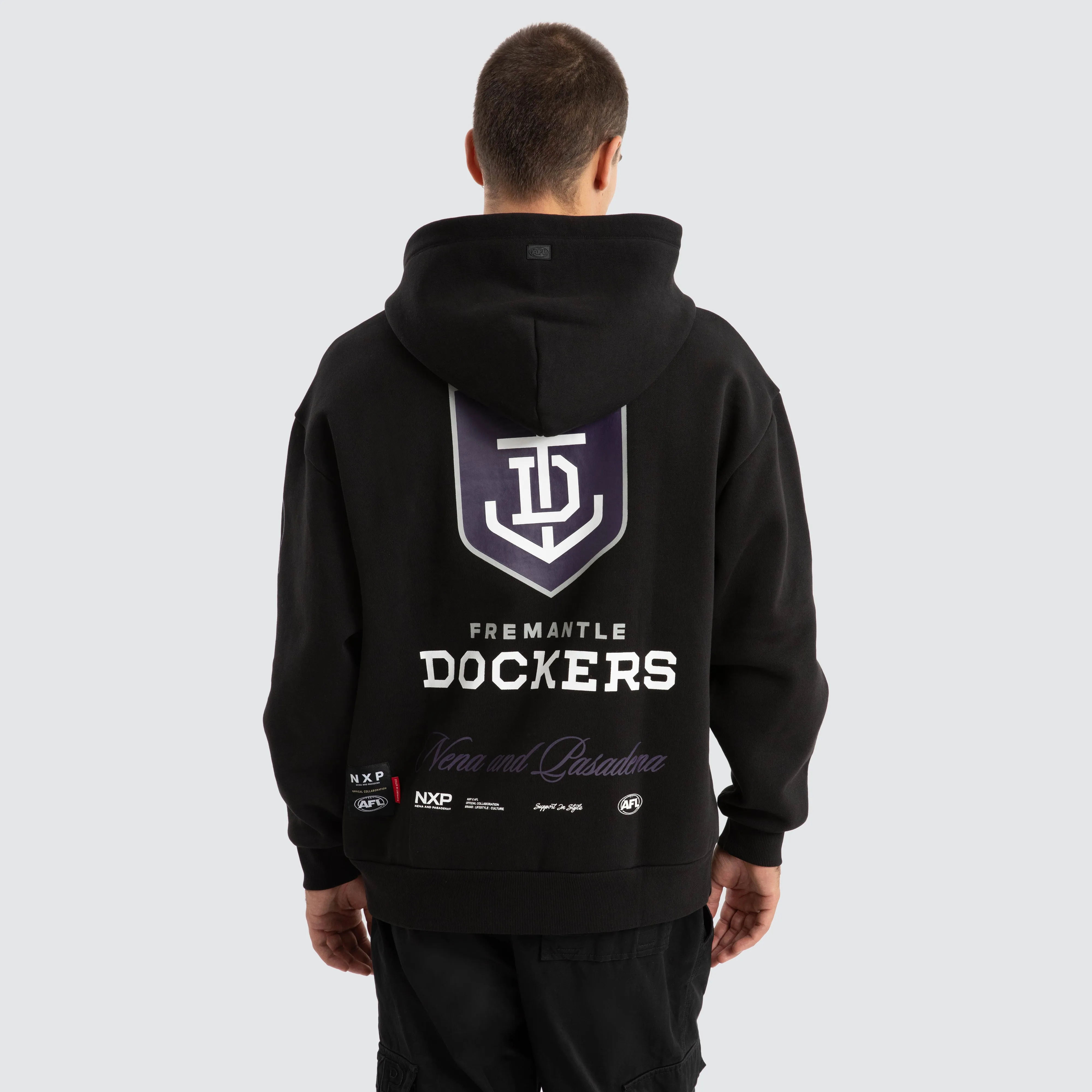 Fremantle Dockers AFL Season Hoodie Jet Black sold by Nena and Pasadena
