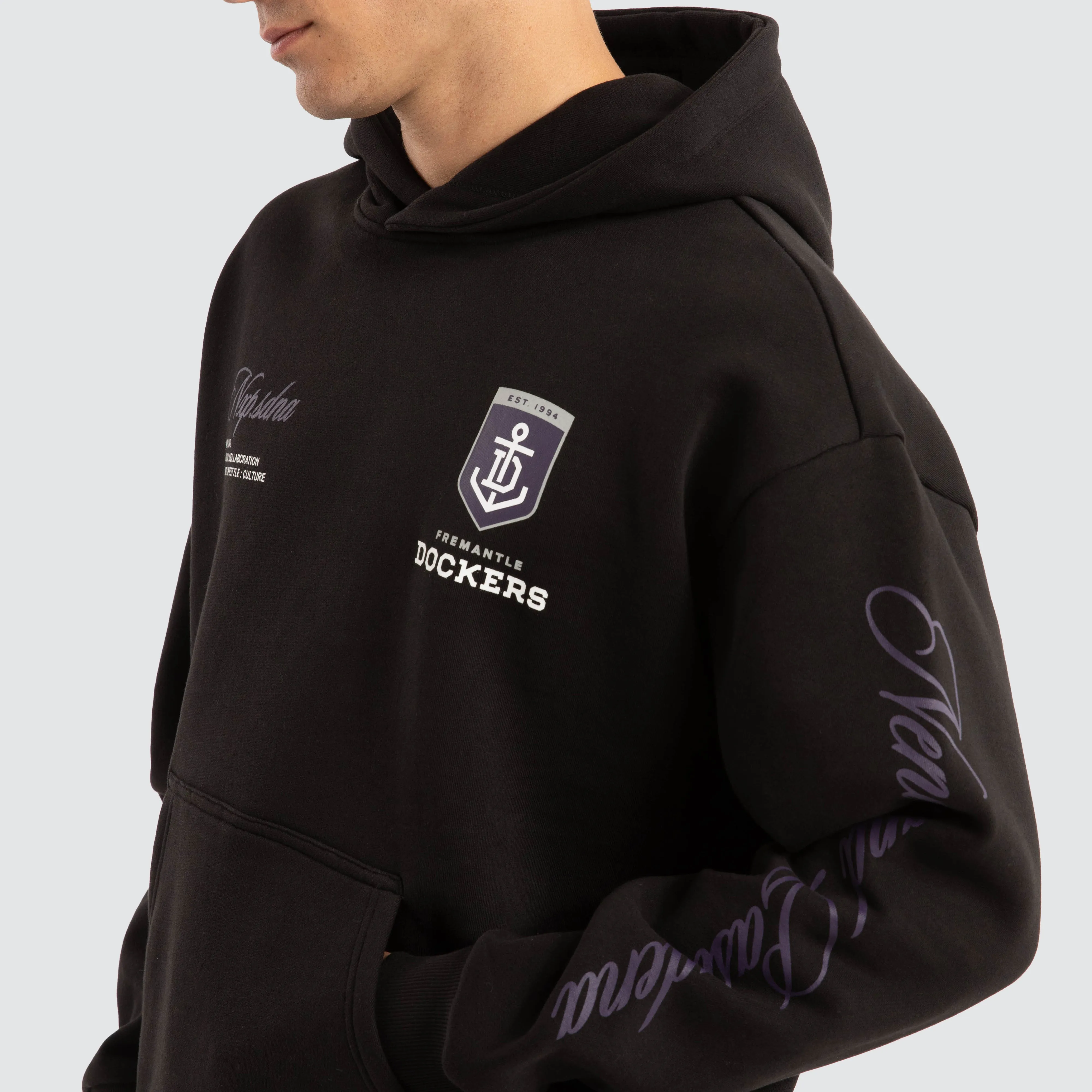 Fremantle Dockers AFL Season Hoodie Jet Black sold by Nena and Pasadena product image thumbnail 4