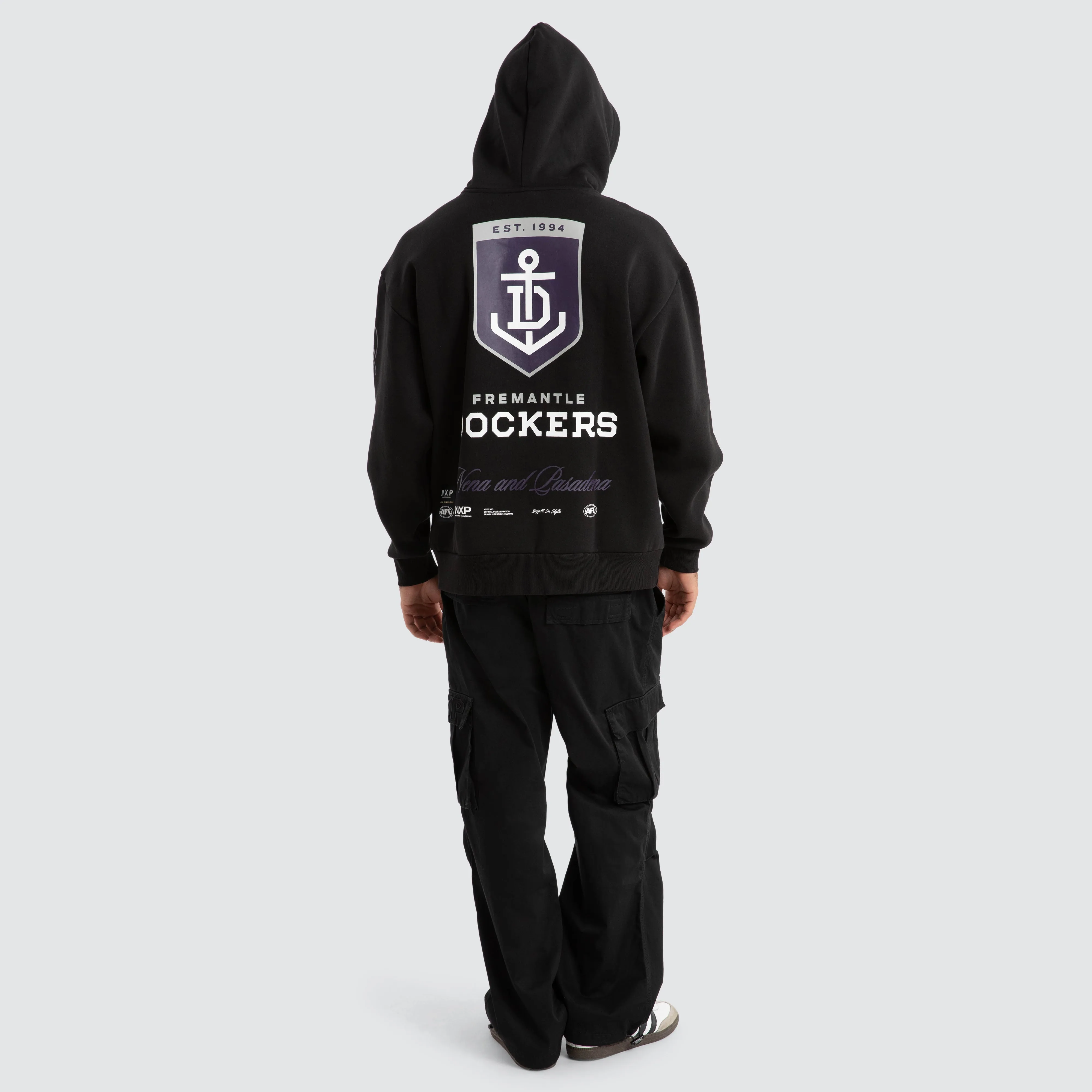 Fremantle Dockers AFL Season Hoodie Jet Black sold by Nena and Pasadena product image thumbnail 5