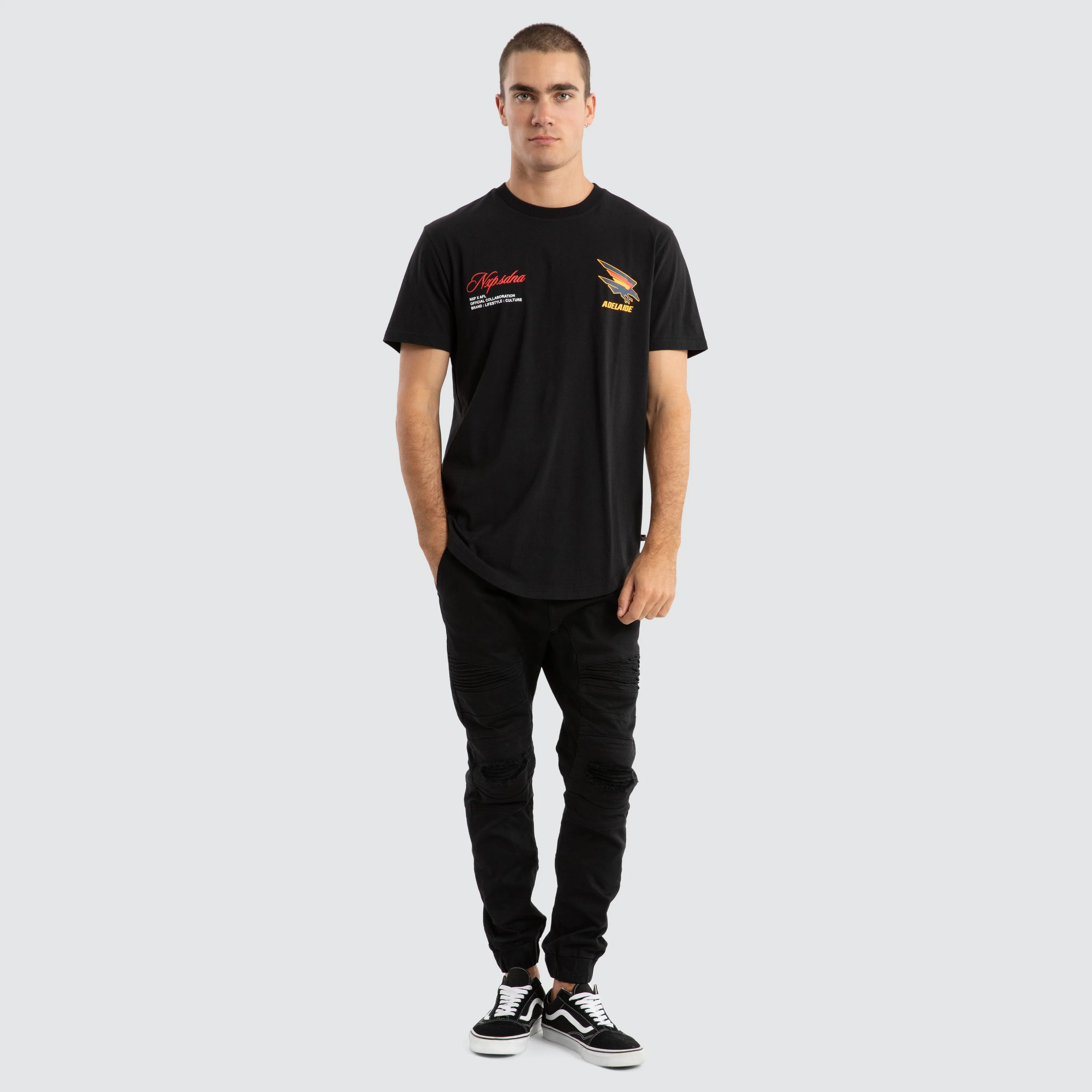 Adelaide Crows AFL Prime Tee Jet Black sold by Nena and Pasadena product image thumbnail 3