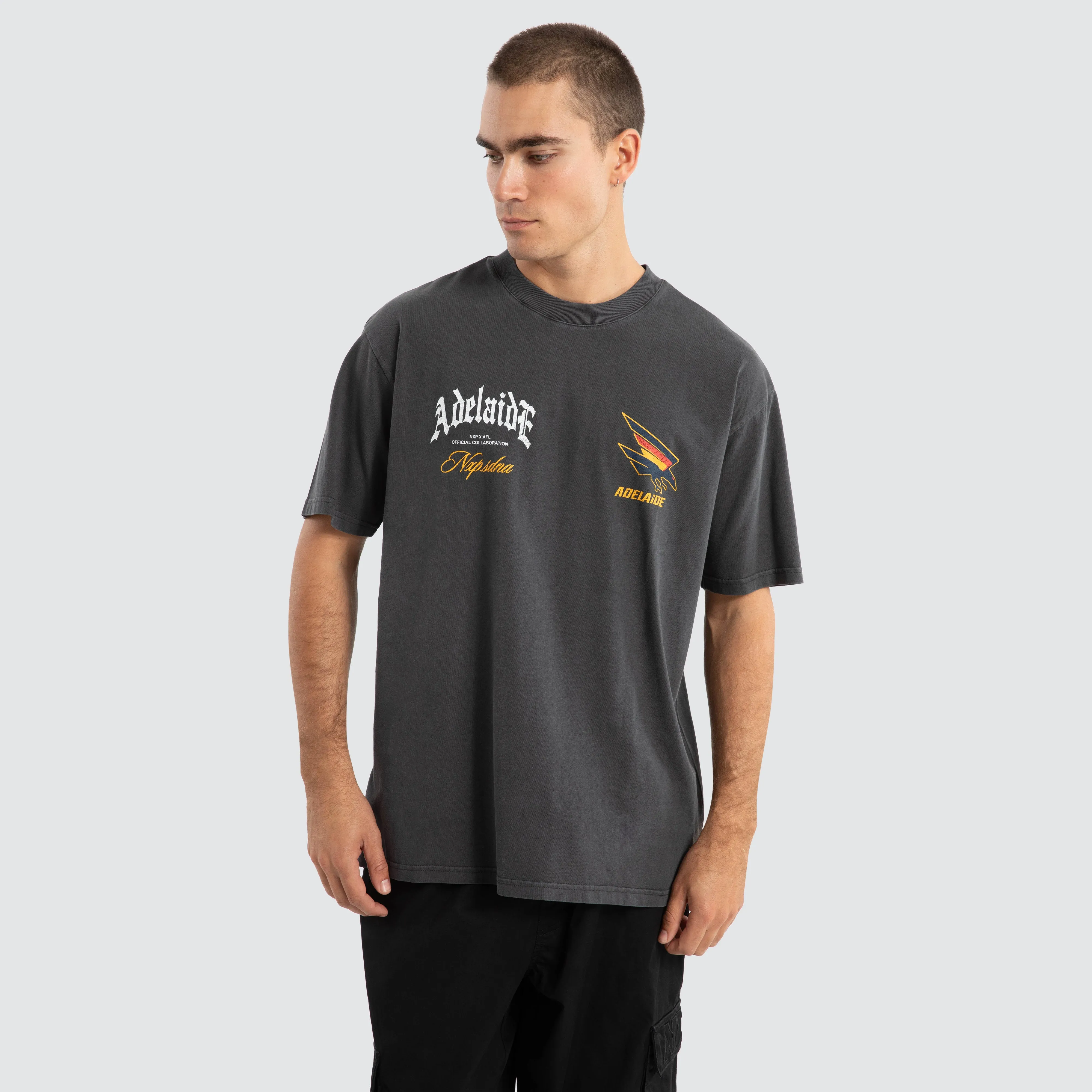Adelaide Crows AFL Vintage Goth Tee Pigment Asphalt sold by Nena and Pasadena product image thumbnail 5