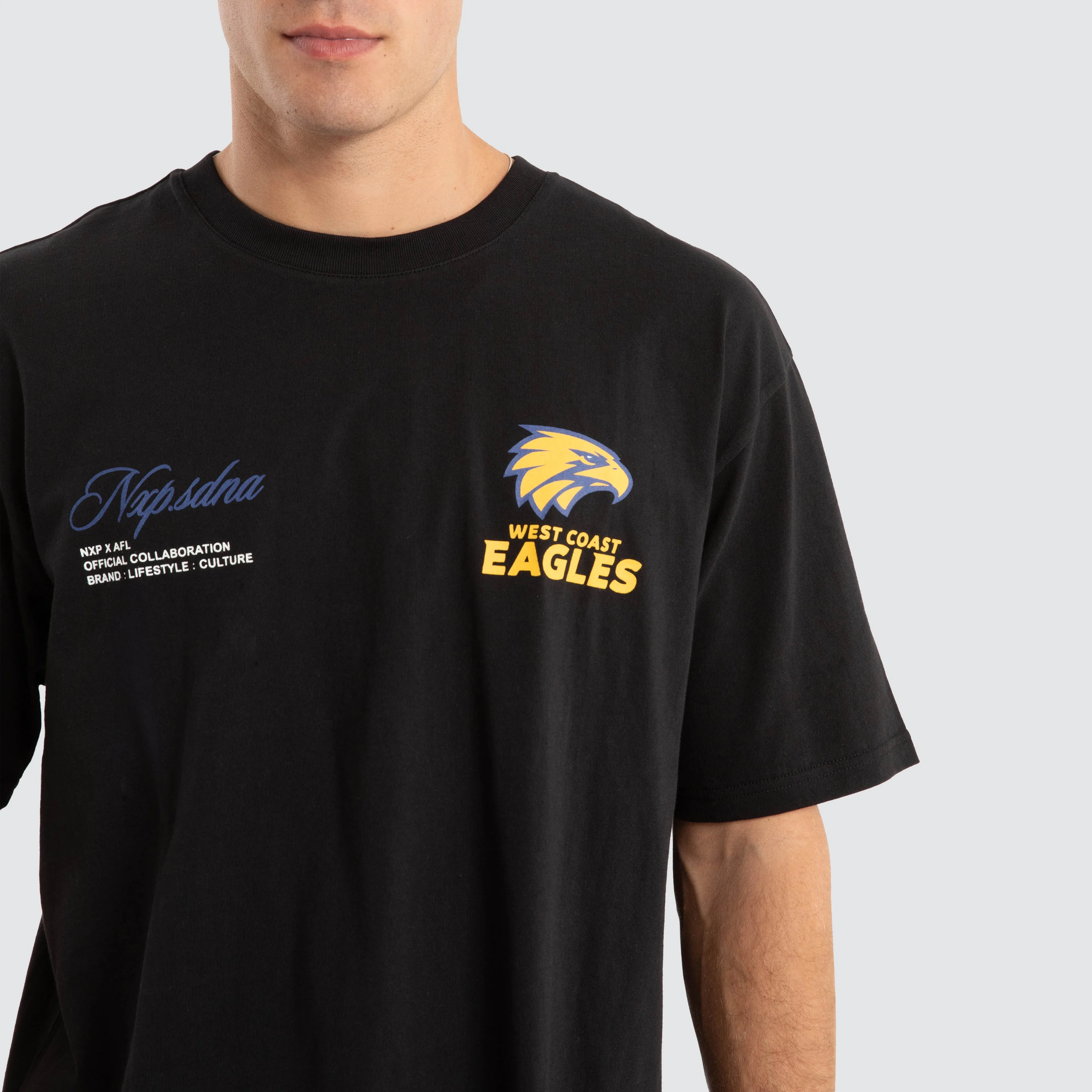 West Coast Eagles AFL Season Tee Jet Black sold by Nena and Pasadena product image thumbnail 4