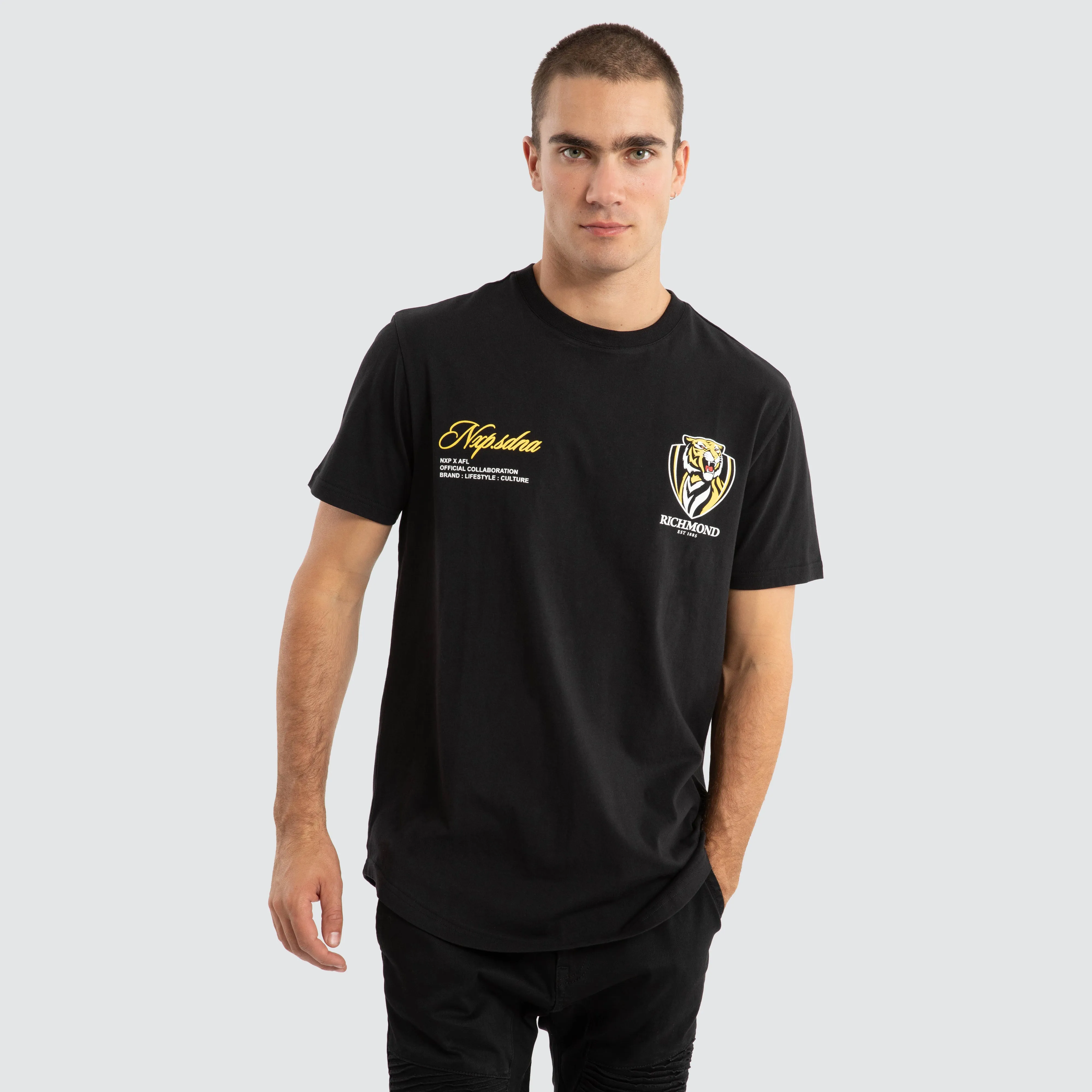 Richmond Tigers AFL Prime Tee Jet Black sold by Nena and Pasadena product image thumbnail 2