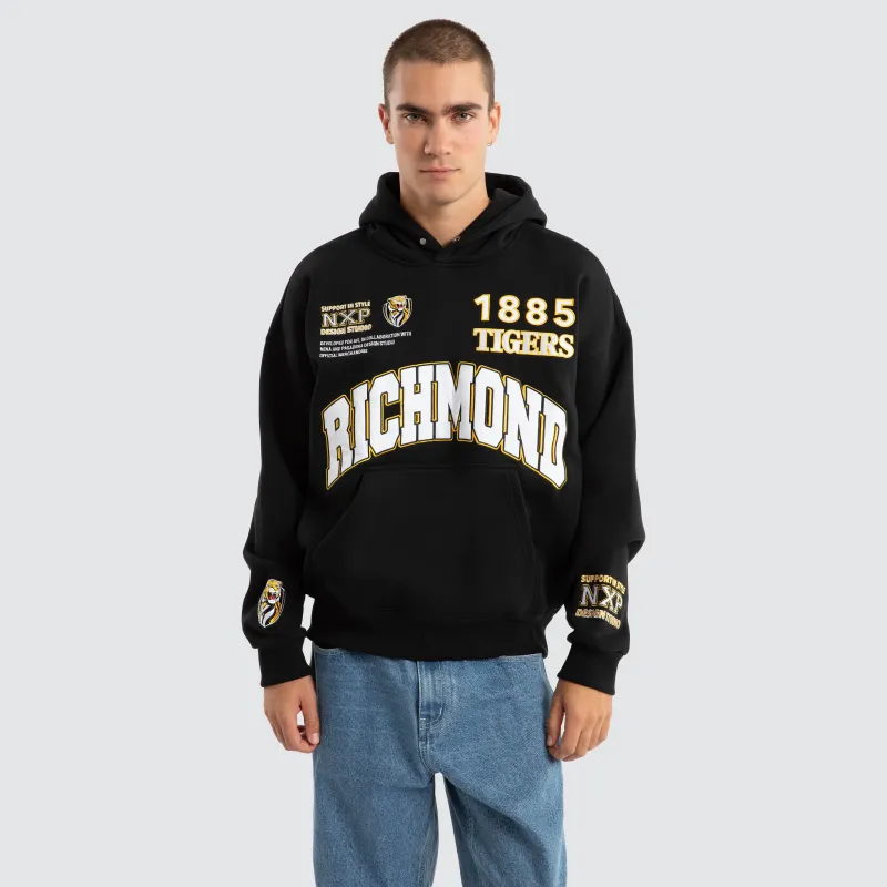 Richmond Tigers AFL Academy Hoodie Jet Black sold by Nena and Pasadena