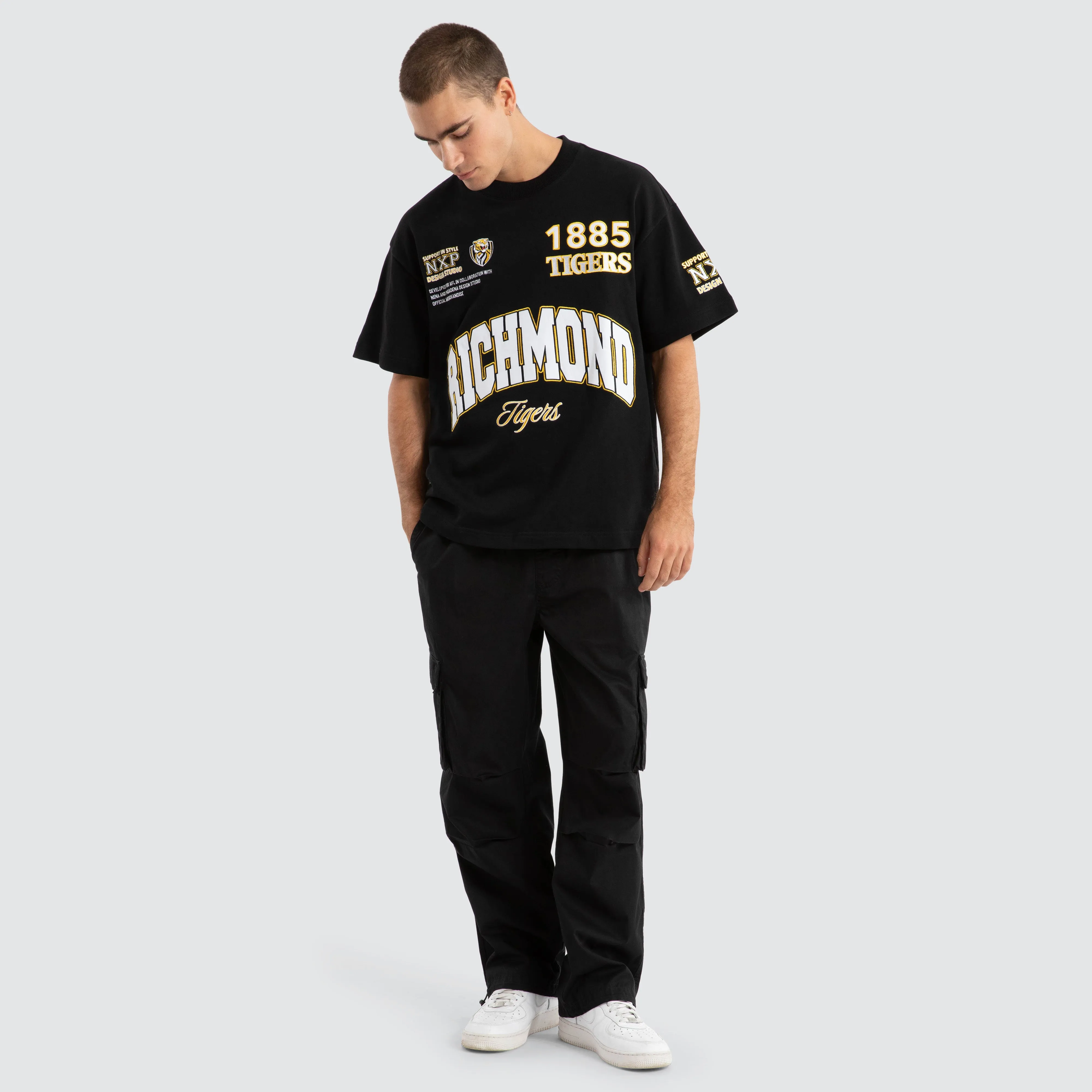Richmond Tigers AFL Academy Tee Jet Black sold by Nena and Pasadena product image thumbnail 3