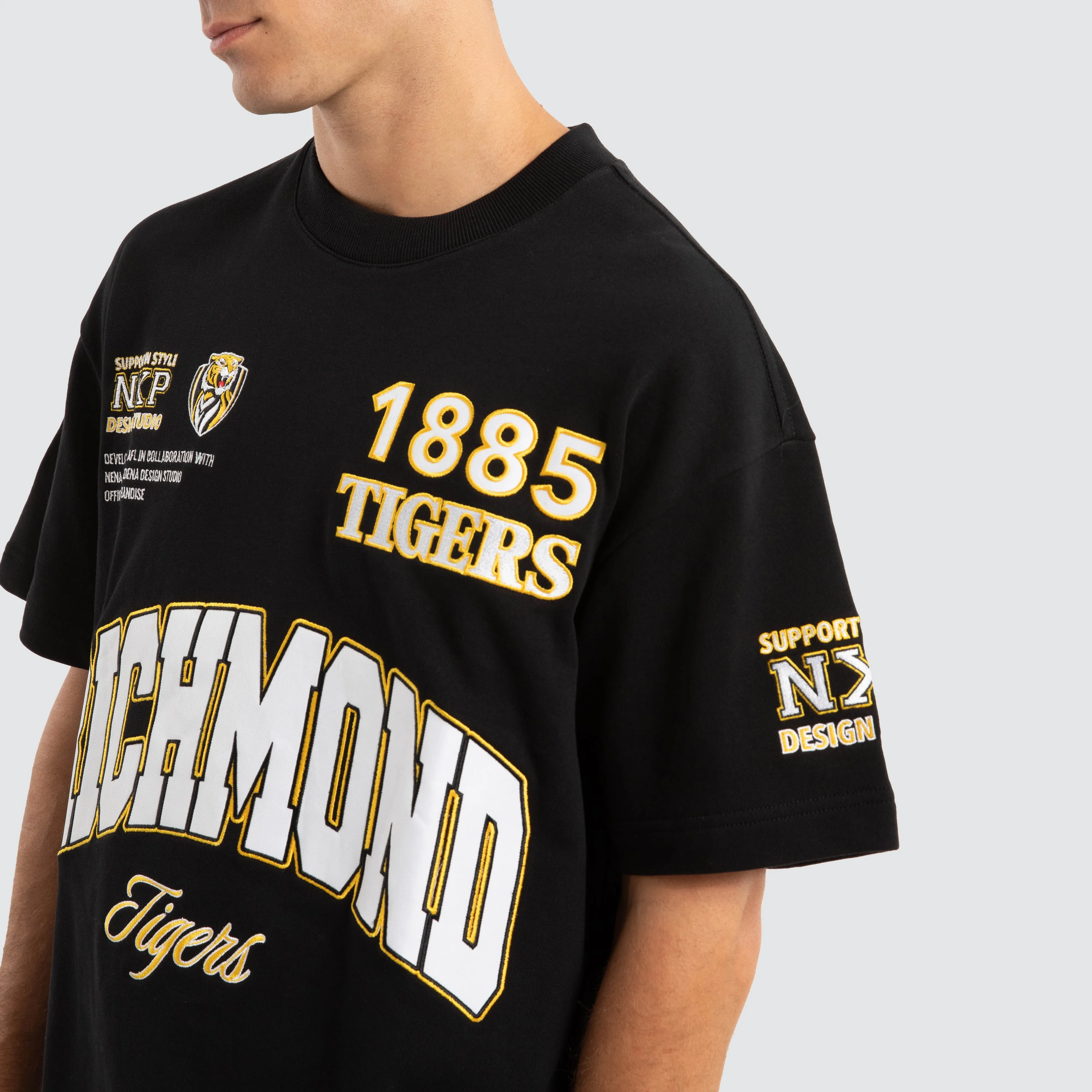 Richmond Tigers AFL Academy Tee Jet Black sold by Nena and Pasadena product image thumbnail 4