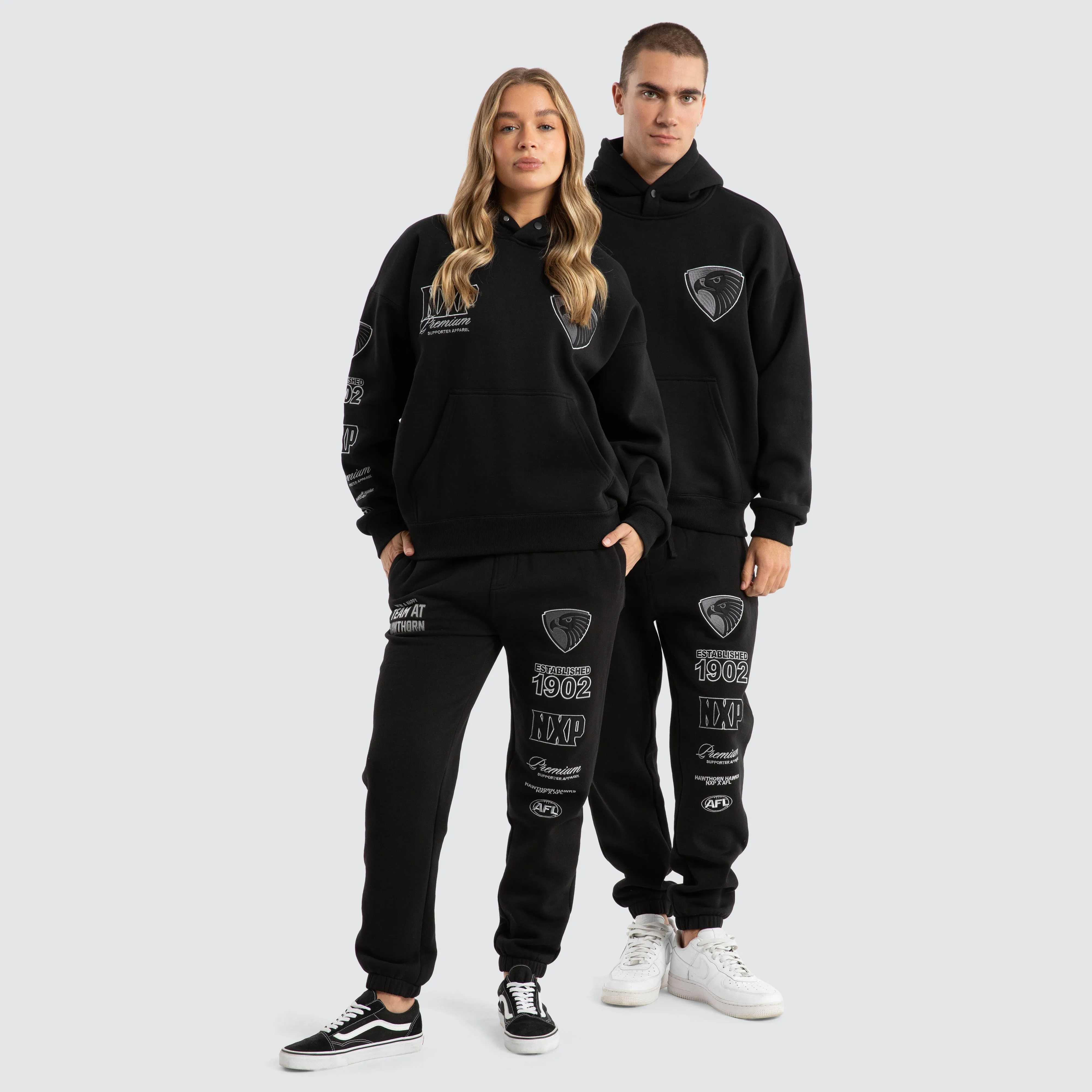 Hawthorn Hawks AFL Mono Hoodie Jet Black sold by Nena and Pasadena product image thumbnail 3