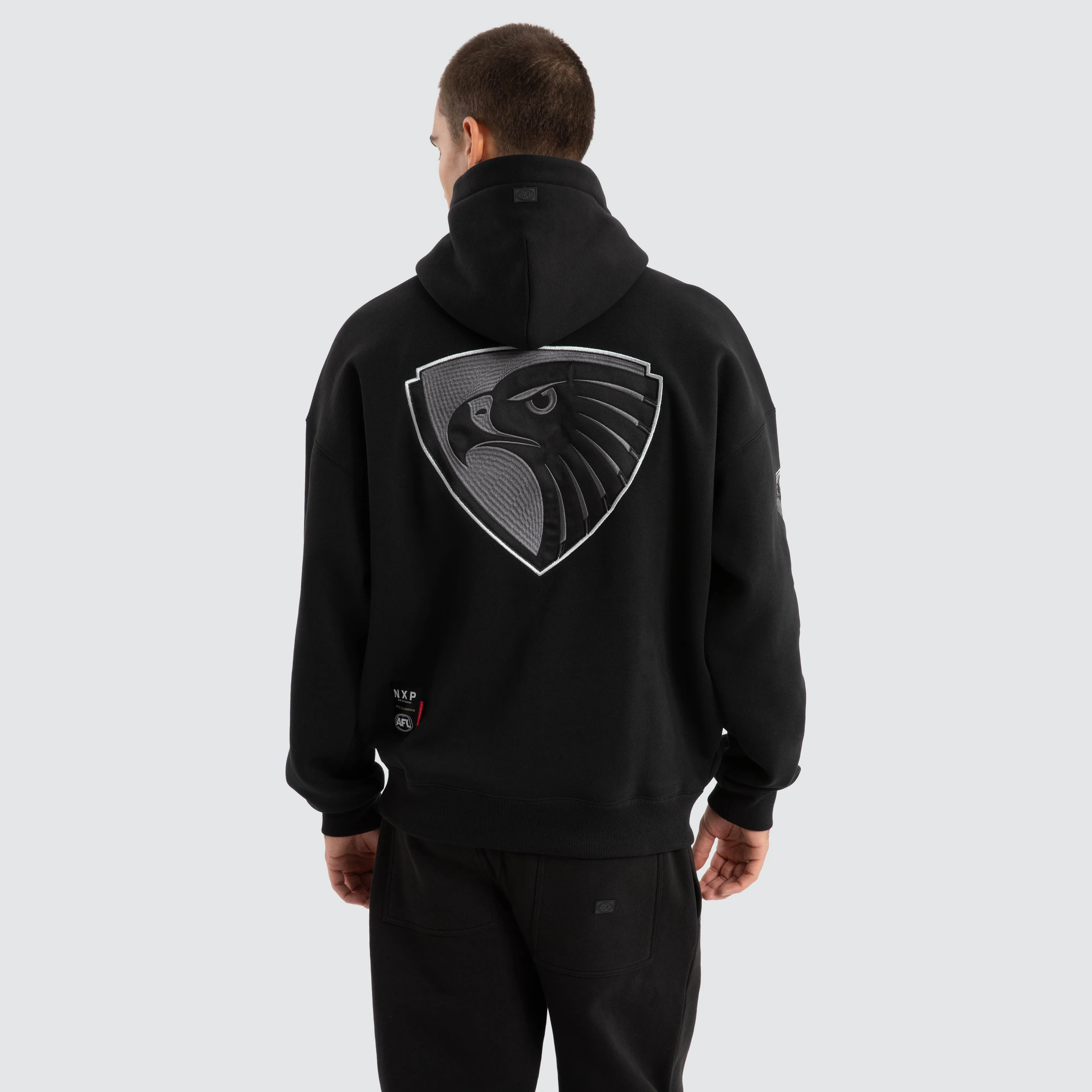 Hawthorn Hawks AFL Mono Hoodie Jet Black sold by Nena and Pasadena
