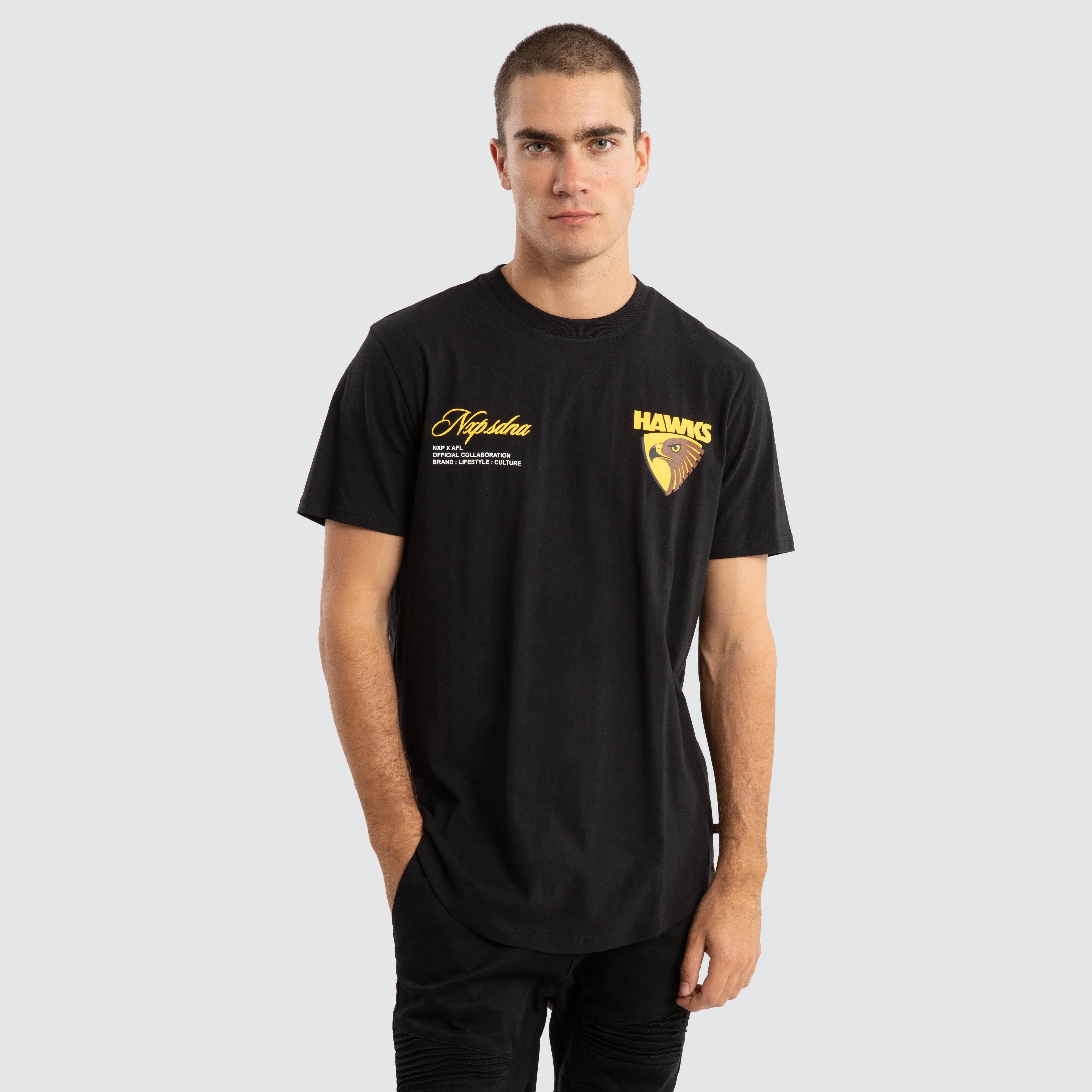 Hawthorn Hawks AFL Prime Tee Jet Black sold by Nena and Pasadena product image thumbnail 2