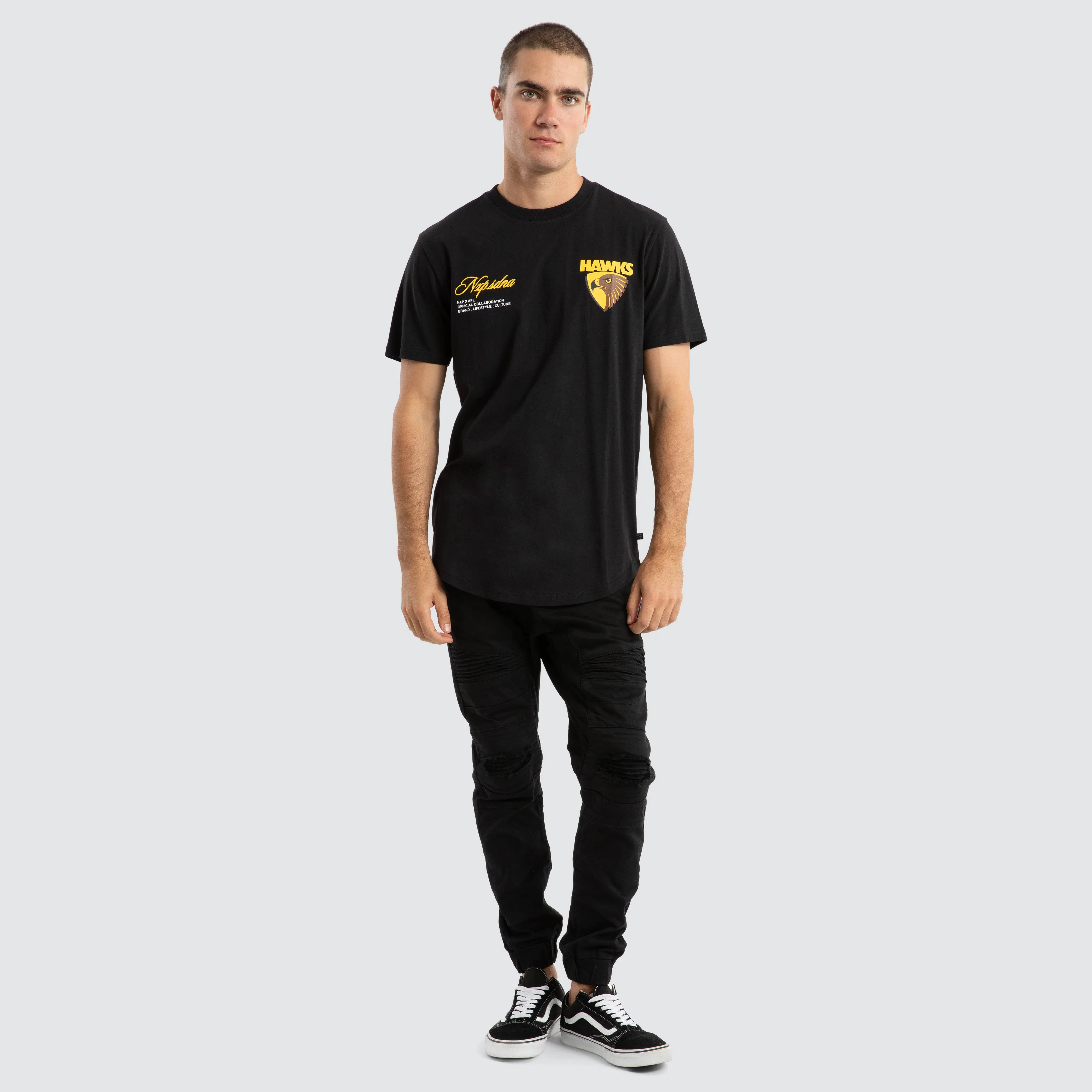 Hawthorn Hawks AFL Prime Tee Jet Black sold by Nena and Pasadena product image thumbnail 3