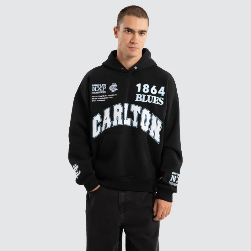 Carlton Blues AFL Academy  Hoodie Jet Black sold by Nena and Pasadena