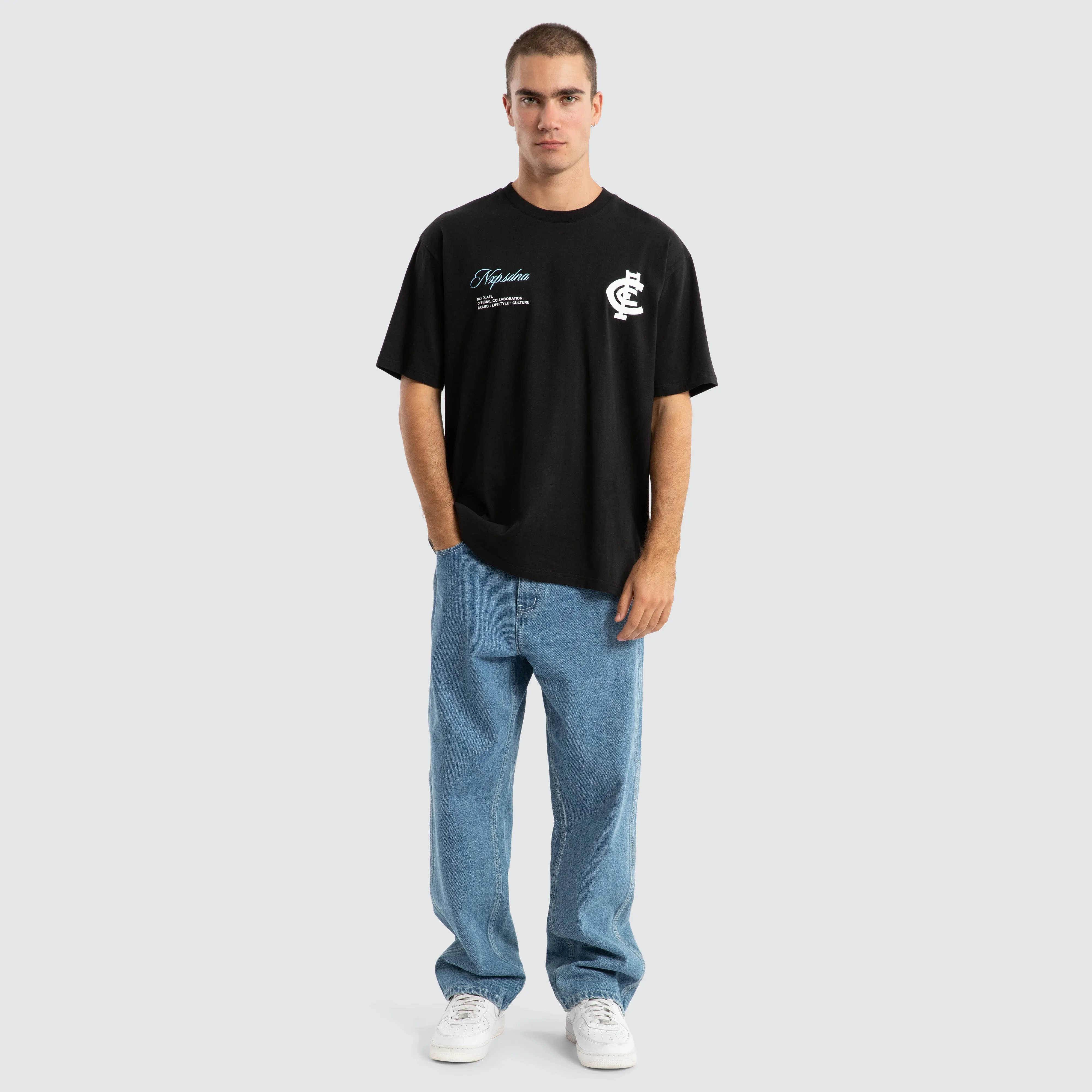 Carlton Blues AFL Season Tee Jet Black sold by Nena and Pasadena product image thumbnail 2