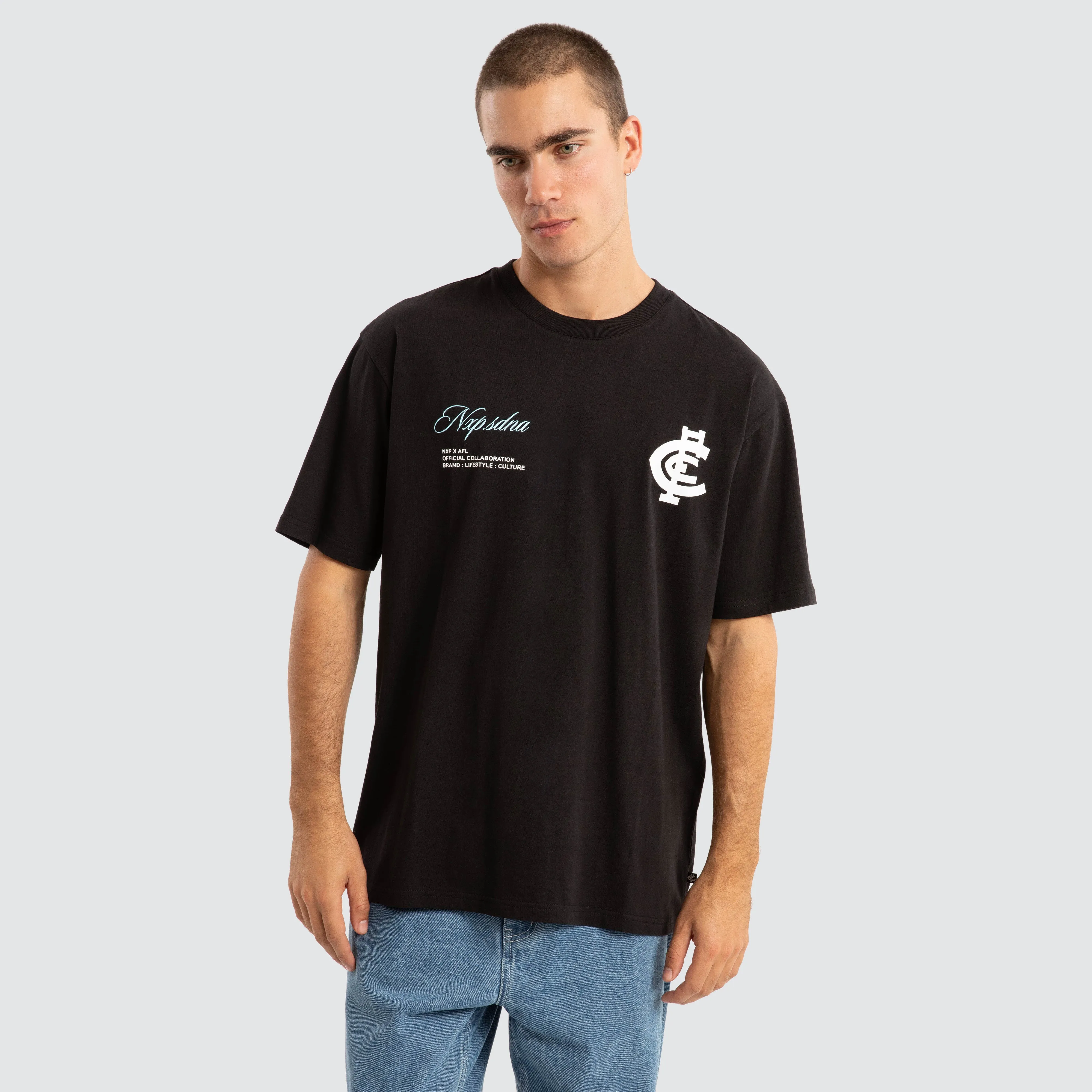 Carlton Blues AFL Season Tee Jet Black sold by Nena and Pasadena product image thumbnail 4