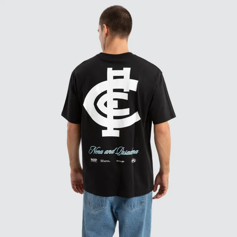 Carlton Blues AFL Season Tee Jet Black sold by Nena and Pasadena