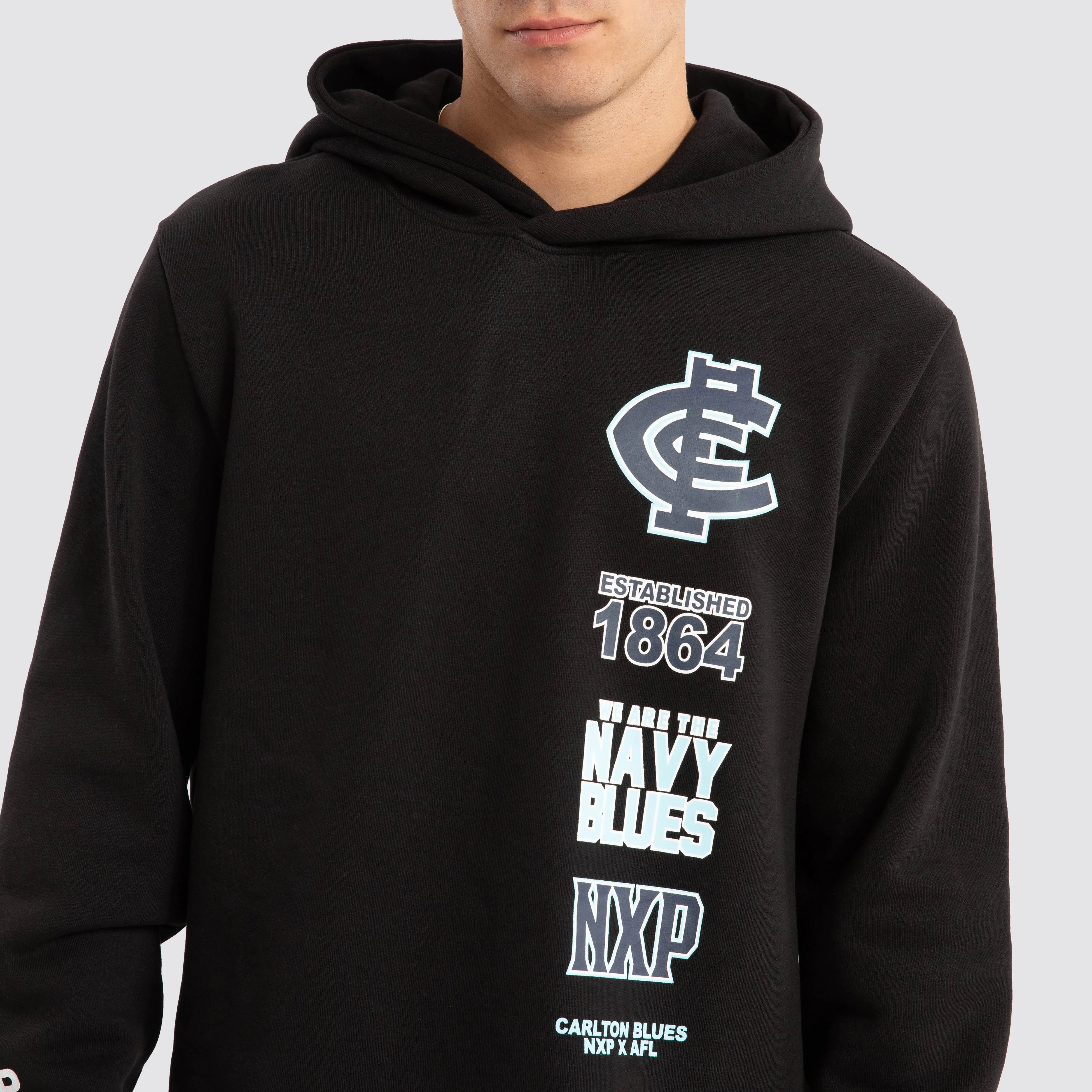 Carlton Blues AFL Spine Hoodie Jet Black sold by Nena and Pasadena product image thumbnail 4