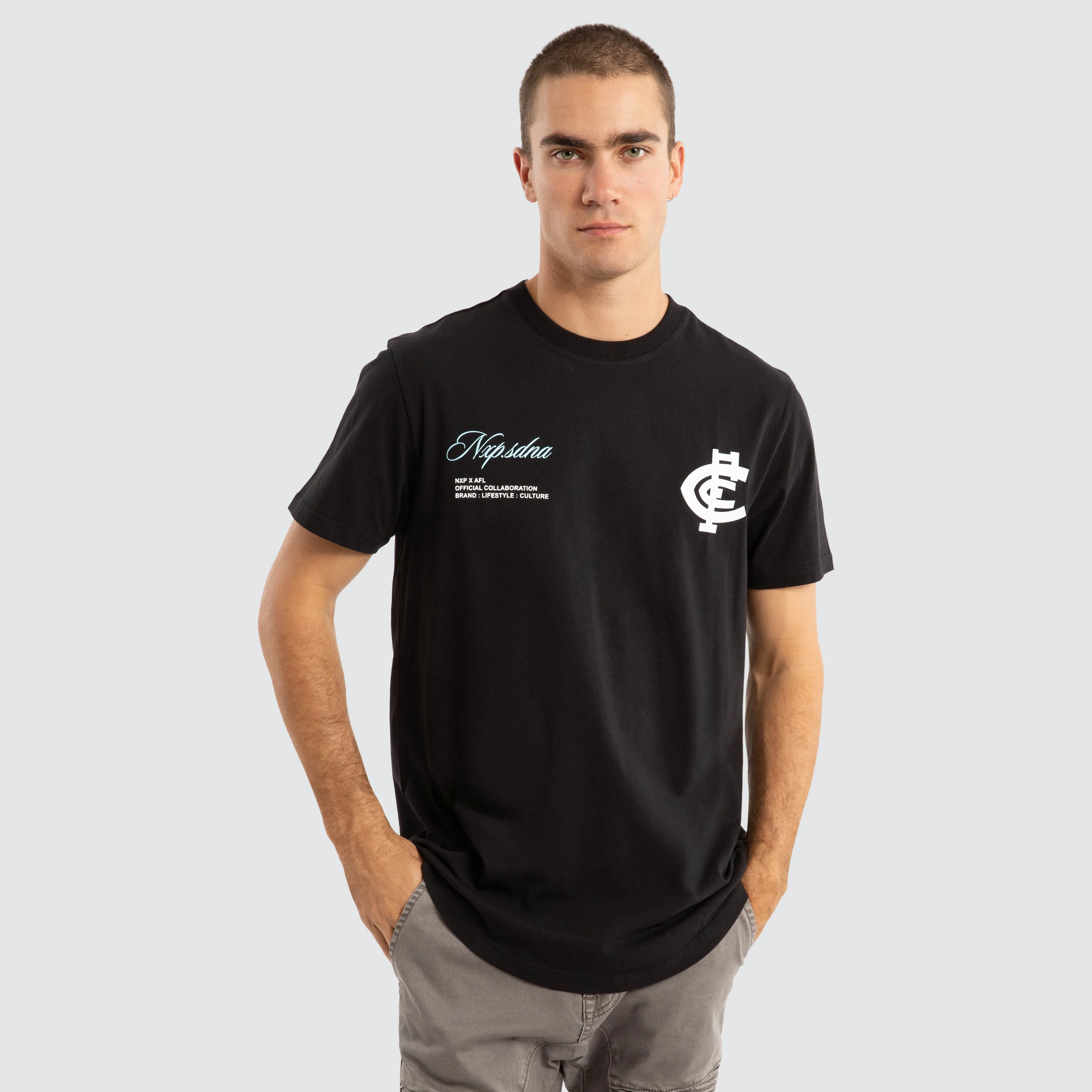 Carlton Blues AFL Prime Tee Jet Black sold by Nena and Pasadena product image thumbnail 2