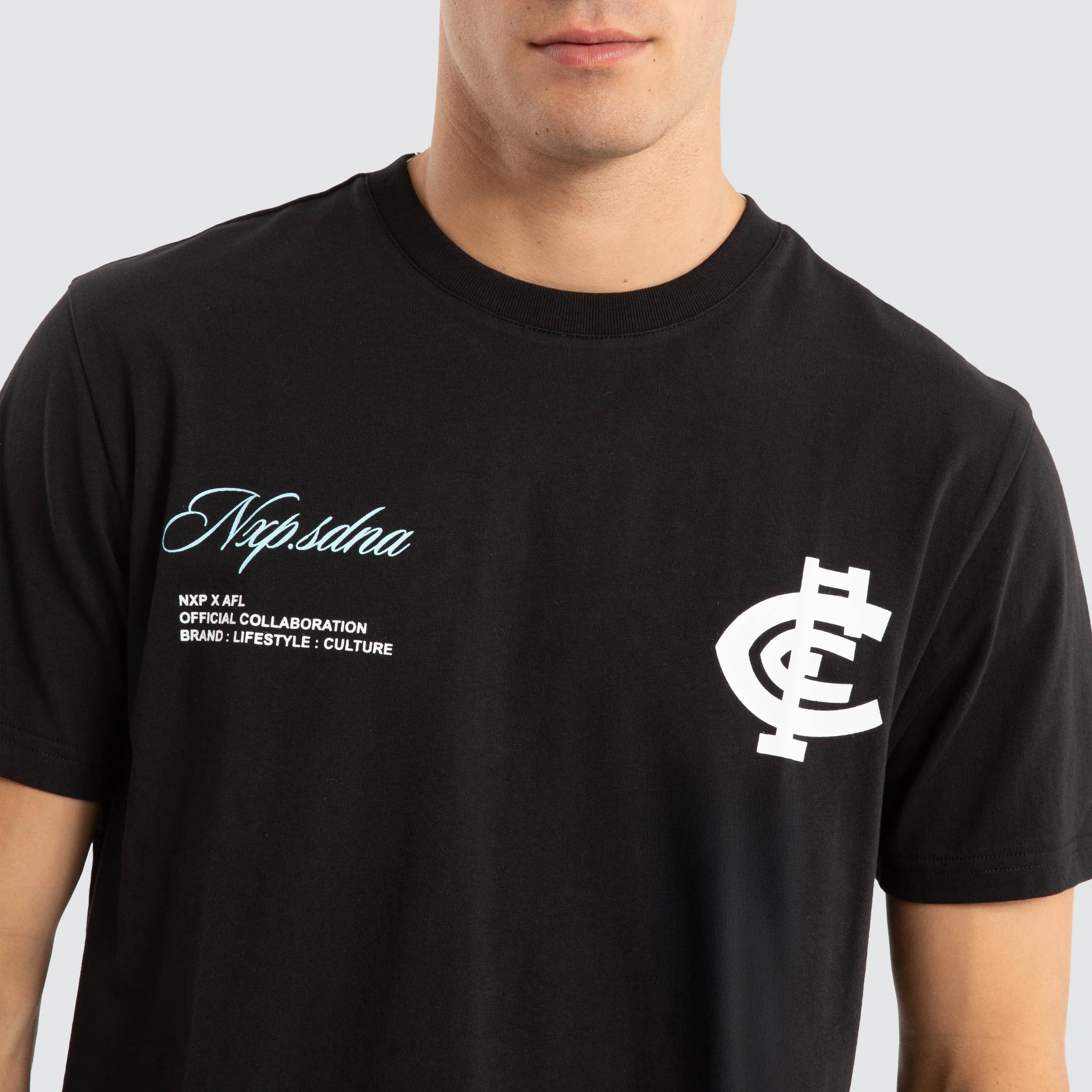 Carlton Blues AFL Prime Tee Jet Black sold by Nena and Pasadena product image thumbnail 4