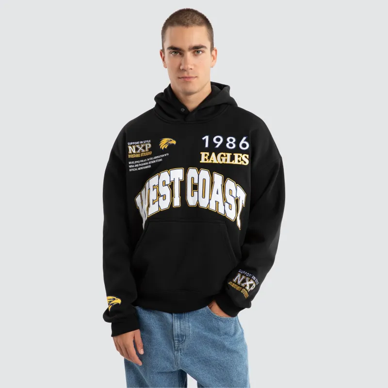 West Coast Eagles AFL Academy Hoodie Jet Black sold by Nena and Pasadena