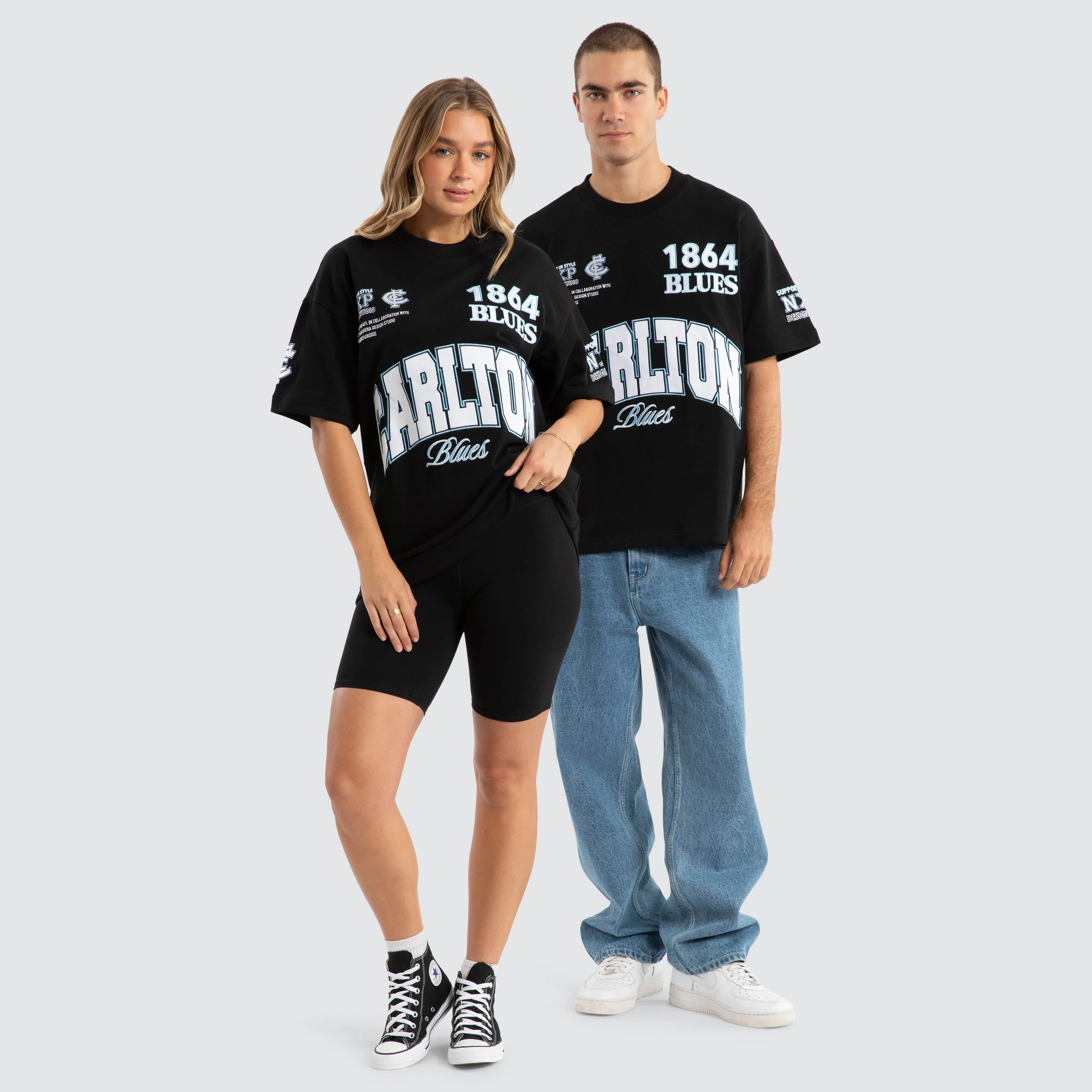 Carlton Blues AFL Academy Tee Jet Black sold by Nena and Pasadena product image thumbnail 2