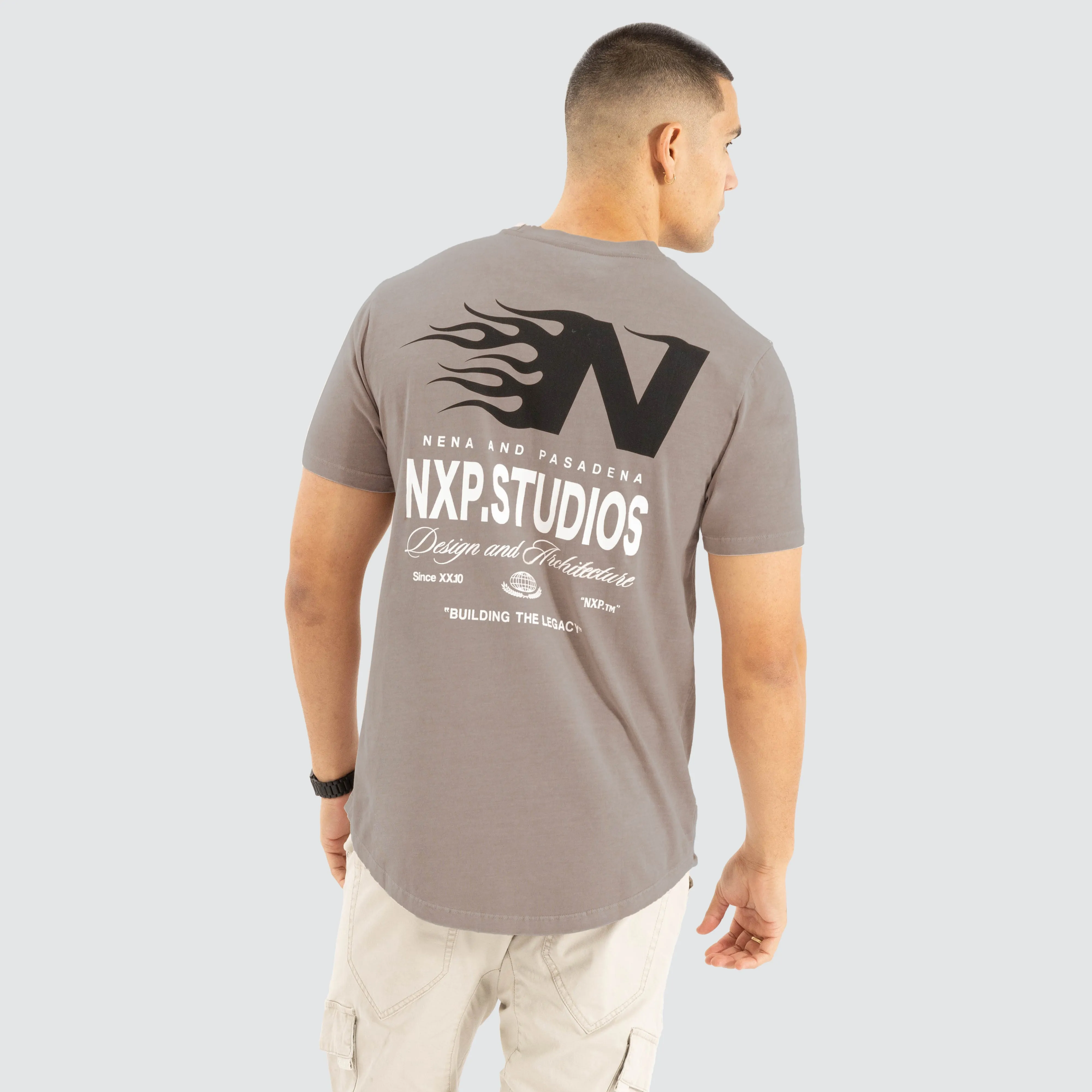 Mogul Dual Curved Tee Pigment Etherea sold by Nena and Pasadena