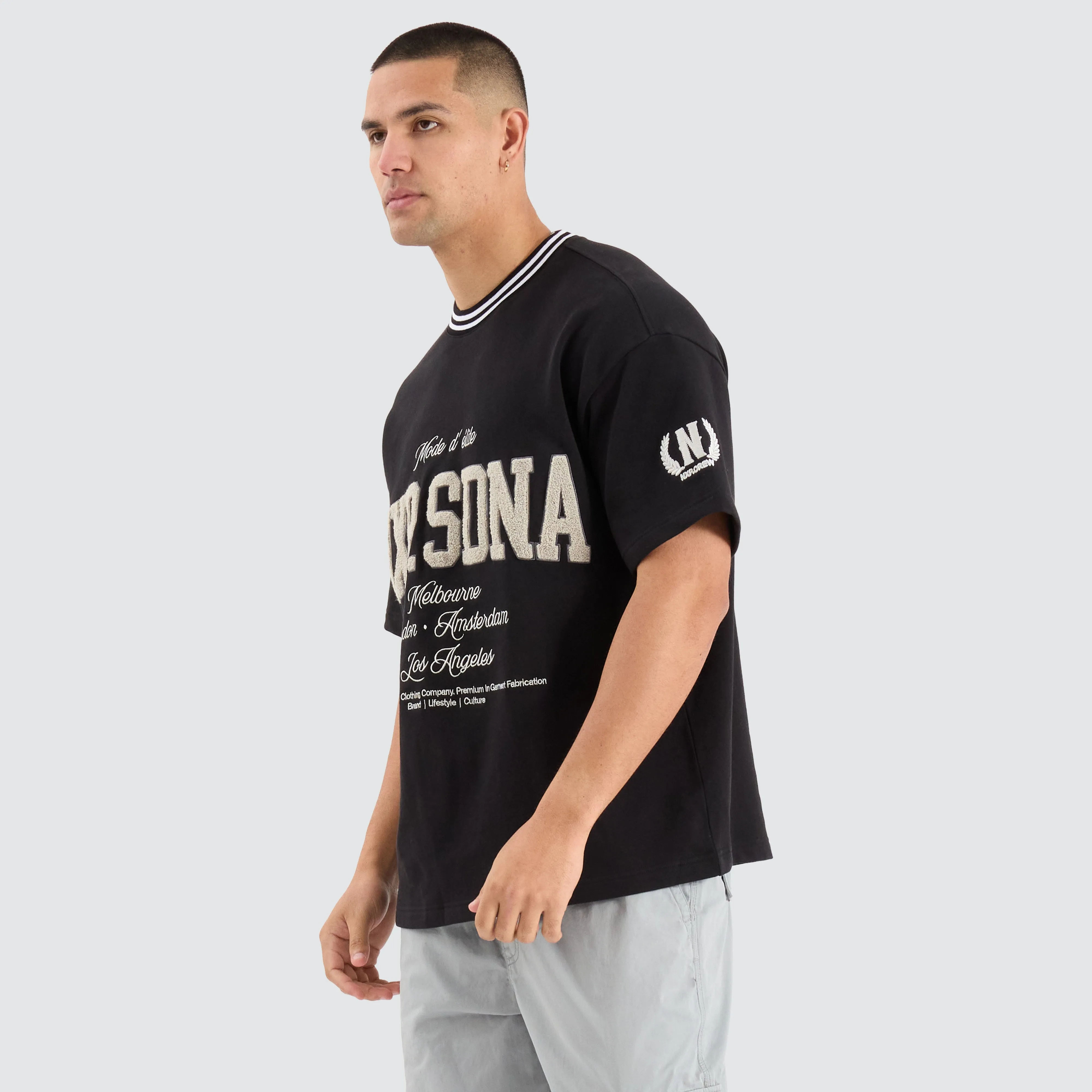 Ante Loopback Raptor Tee Jet Black sold by Nena and Pasadena product image thumbnail 2