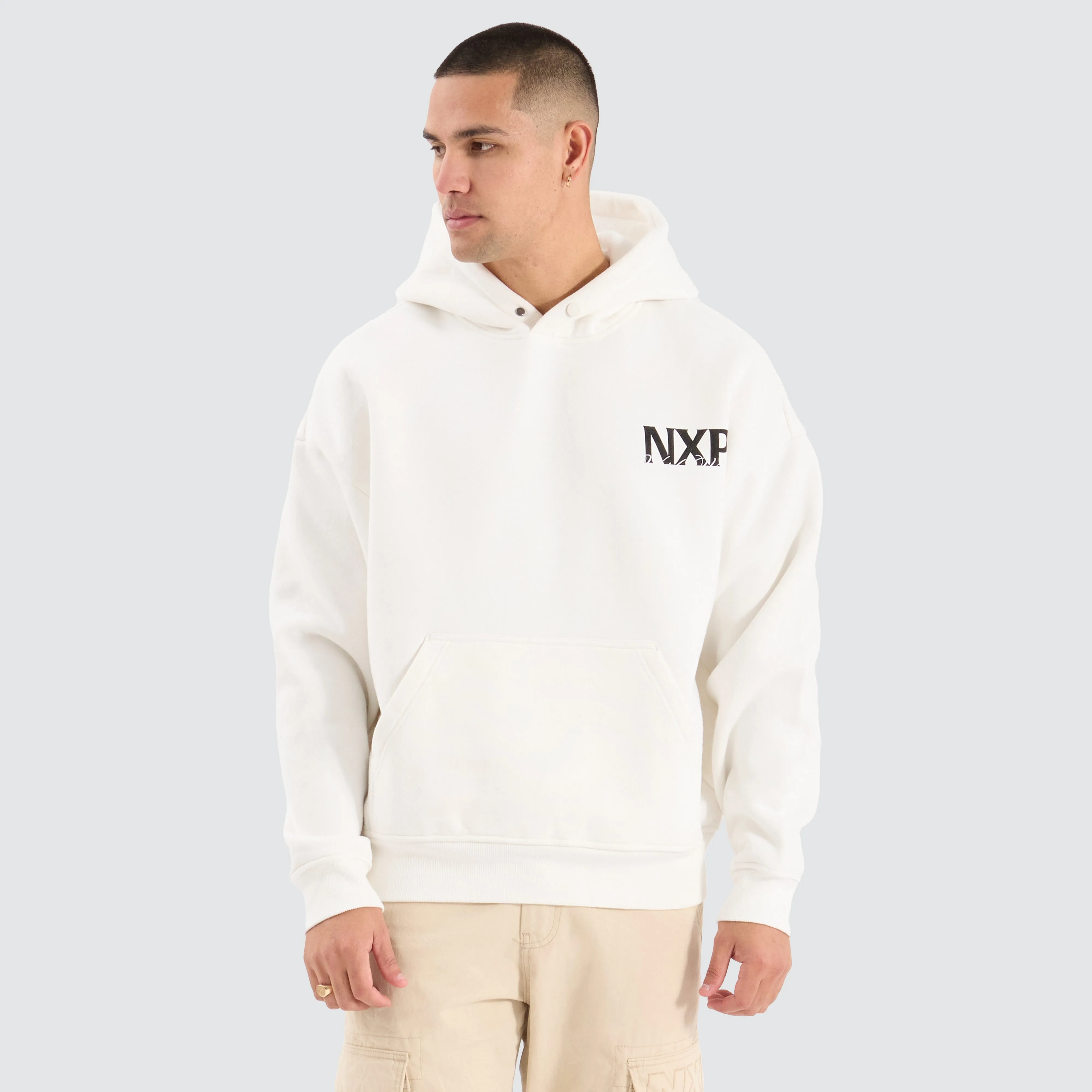 Dexter Box Fit Hoodie Natural White sold by Nena and Pasadena product image thumbnail 3