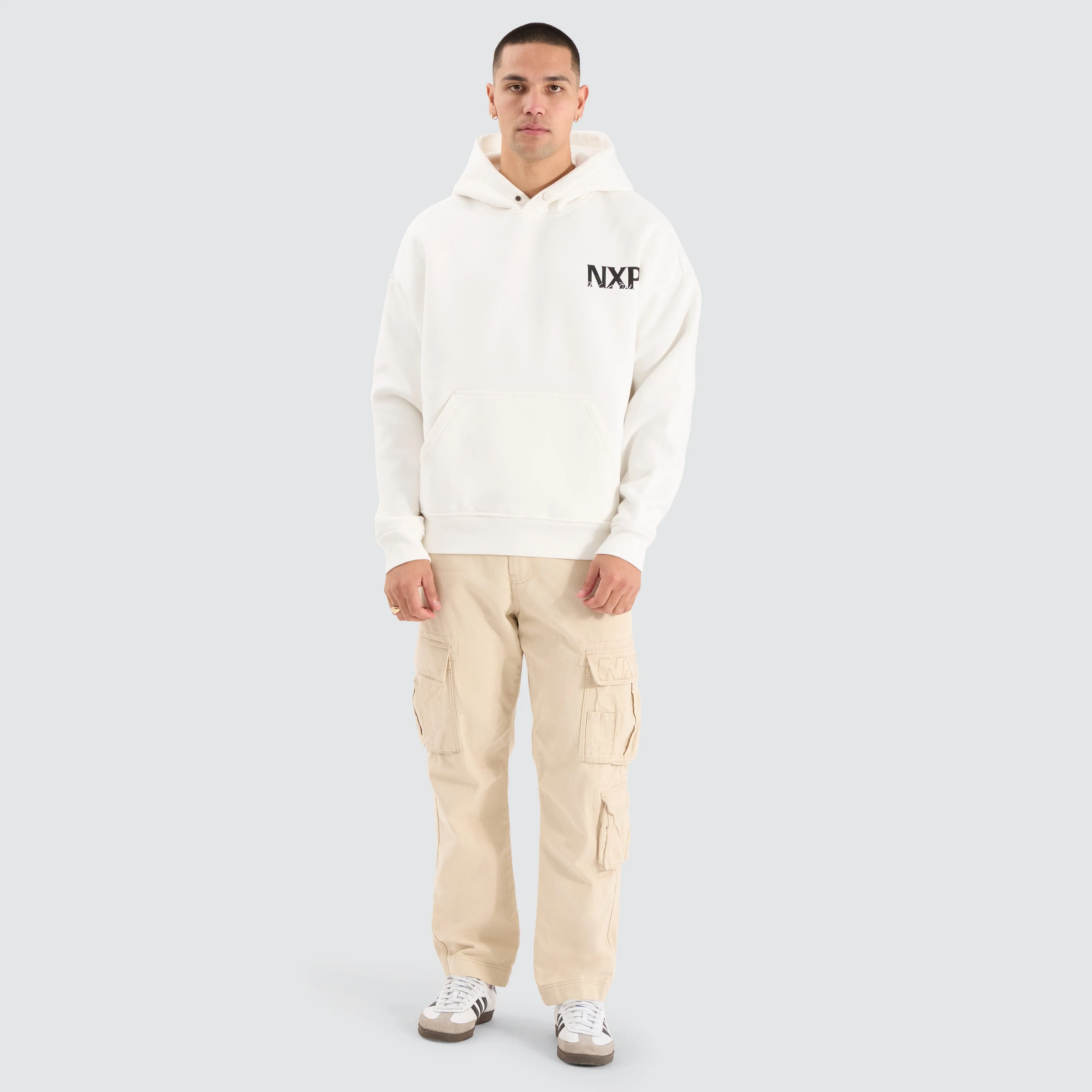 Dexter Box Fit Hoodie Natural White sold by Nena and Pasadena product image thumbnail 2