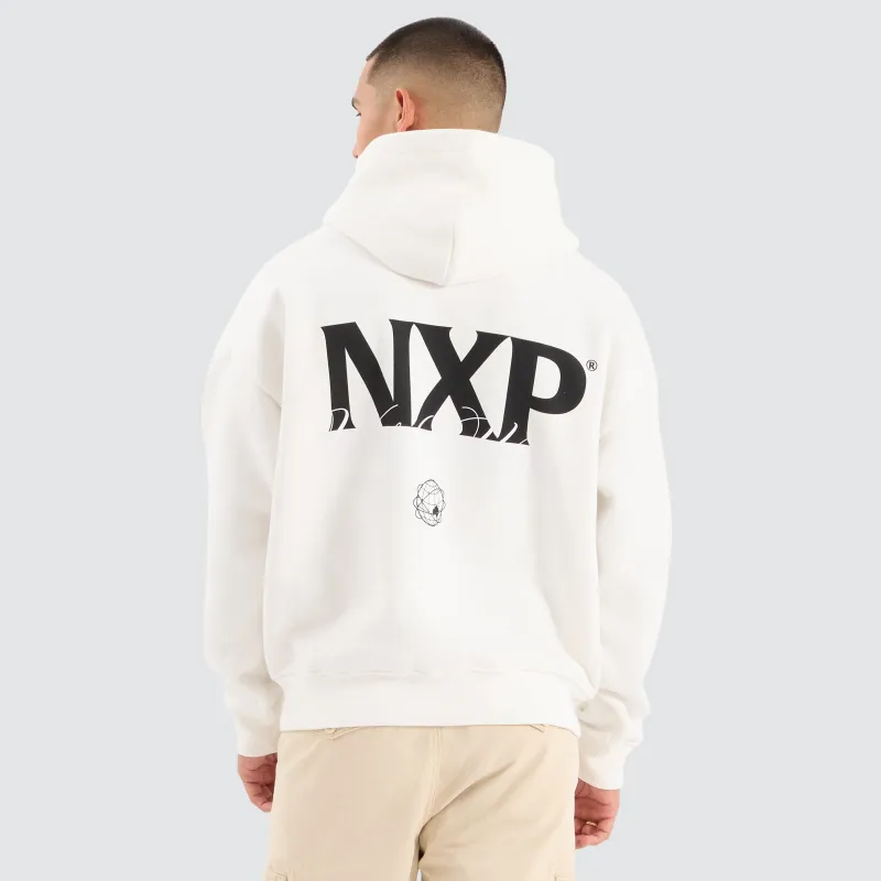 Dexter Box Fit Hoodie Natural White made by Nena and Pasadena