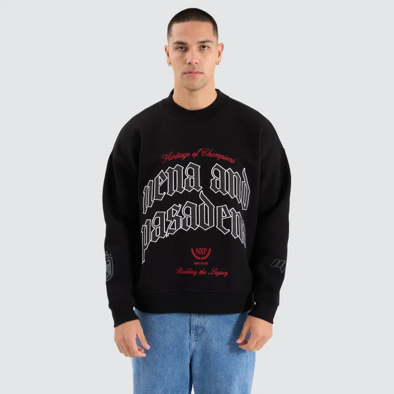 Buyout Box Fit Sweater Jet Black sold by Nena and Pasadena