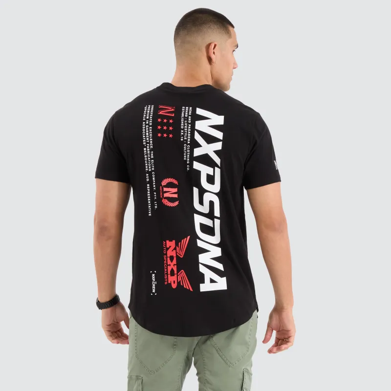 Anlantic Dual Curved Tee Jet Black sold by Nena and Pasadena