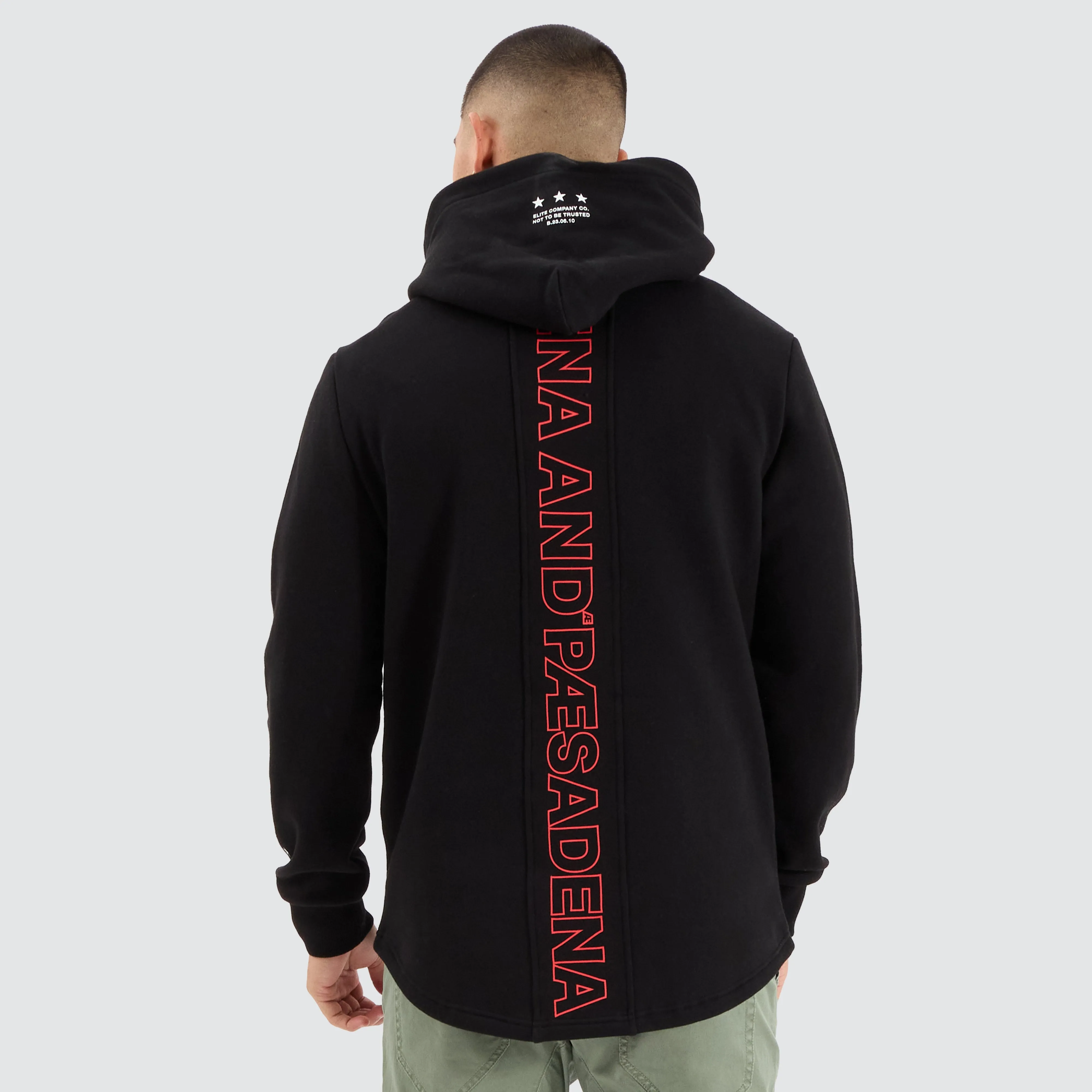 Risk Dual Curved Hoodie Jet Black sold by Nena and Pasadena product image thumbnail 3