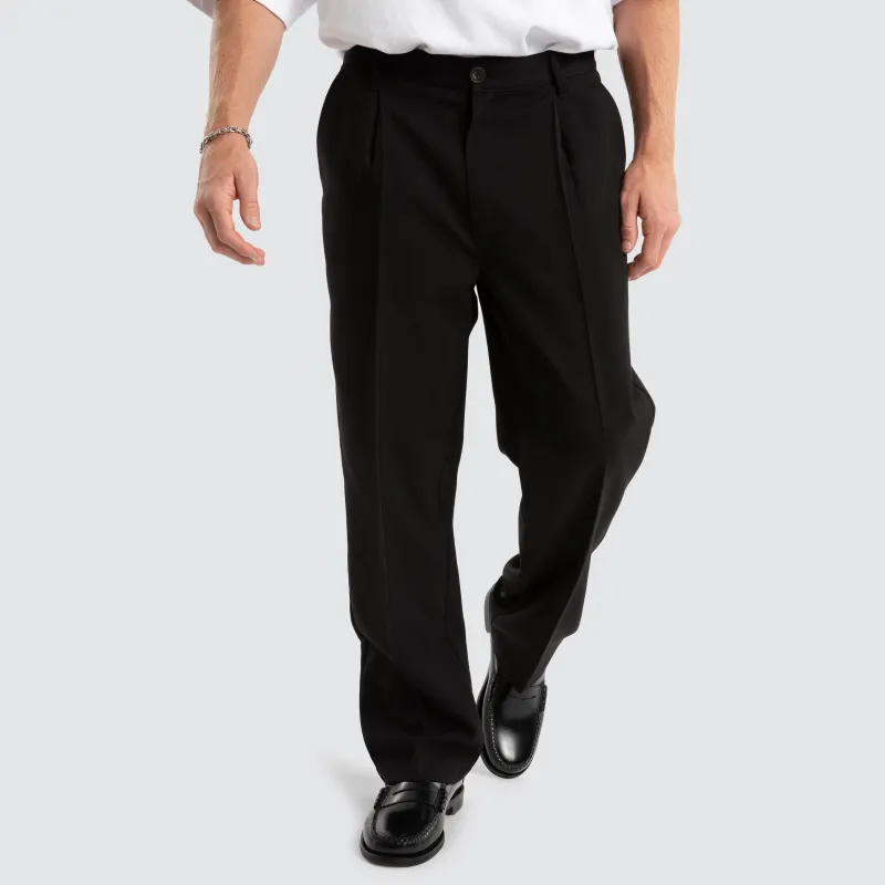 Venture Pleated Pant Black sold by Nena and Pasadena