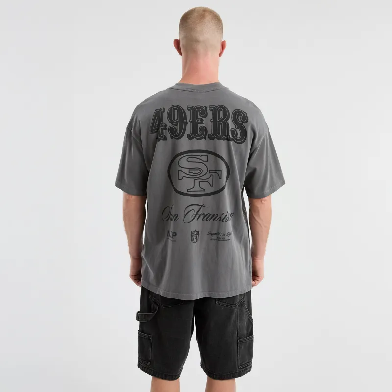 San Francisco 49ers Defence Raptor Tee Pigment Charcoal sold by Nena and Pasadena