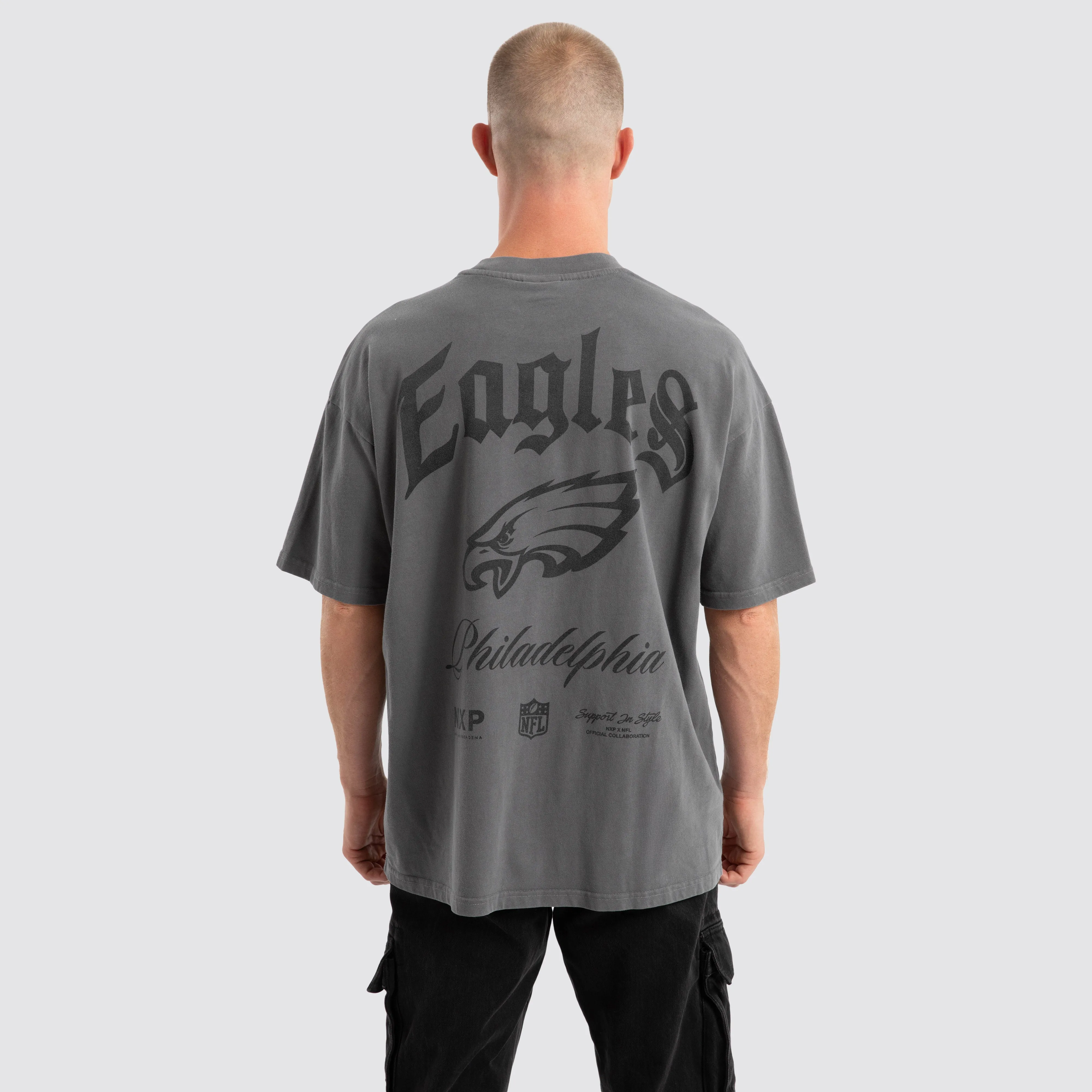 Philadelphia Eagles Defence Raptor Tee Pigment Charcoal sold by Nena and Pasadena
