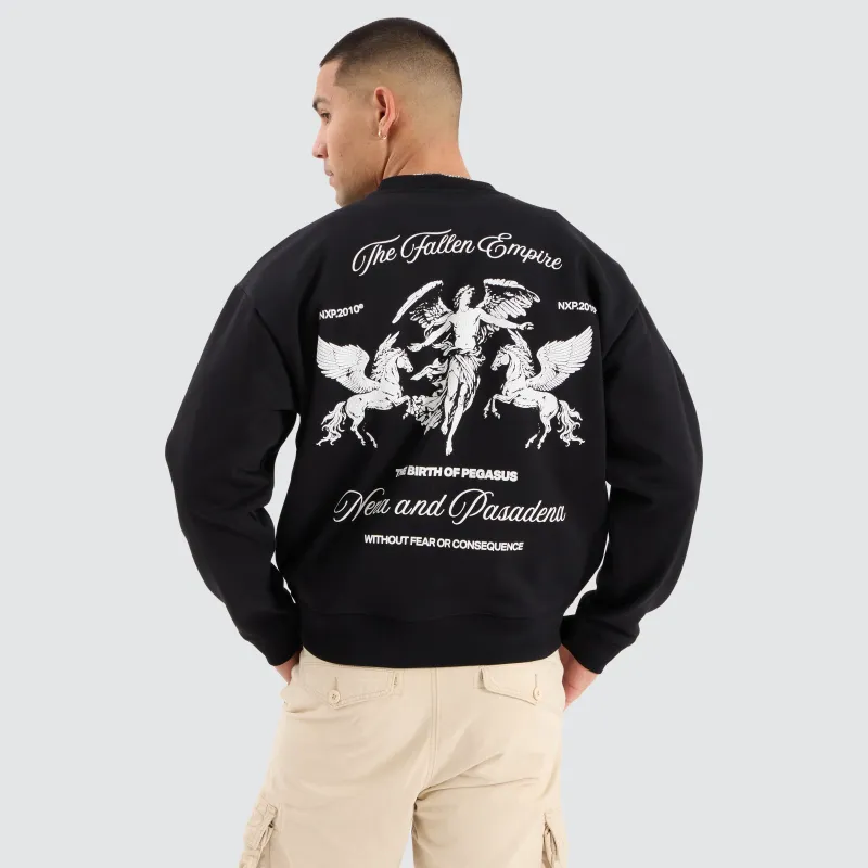 Cattle Box Fit Sweater Jet Black sold by Nena and Pasadena