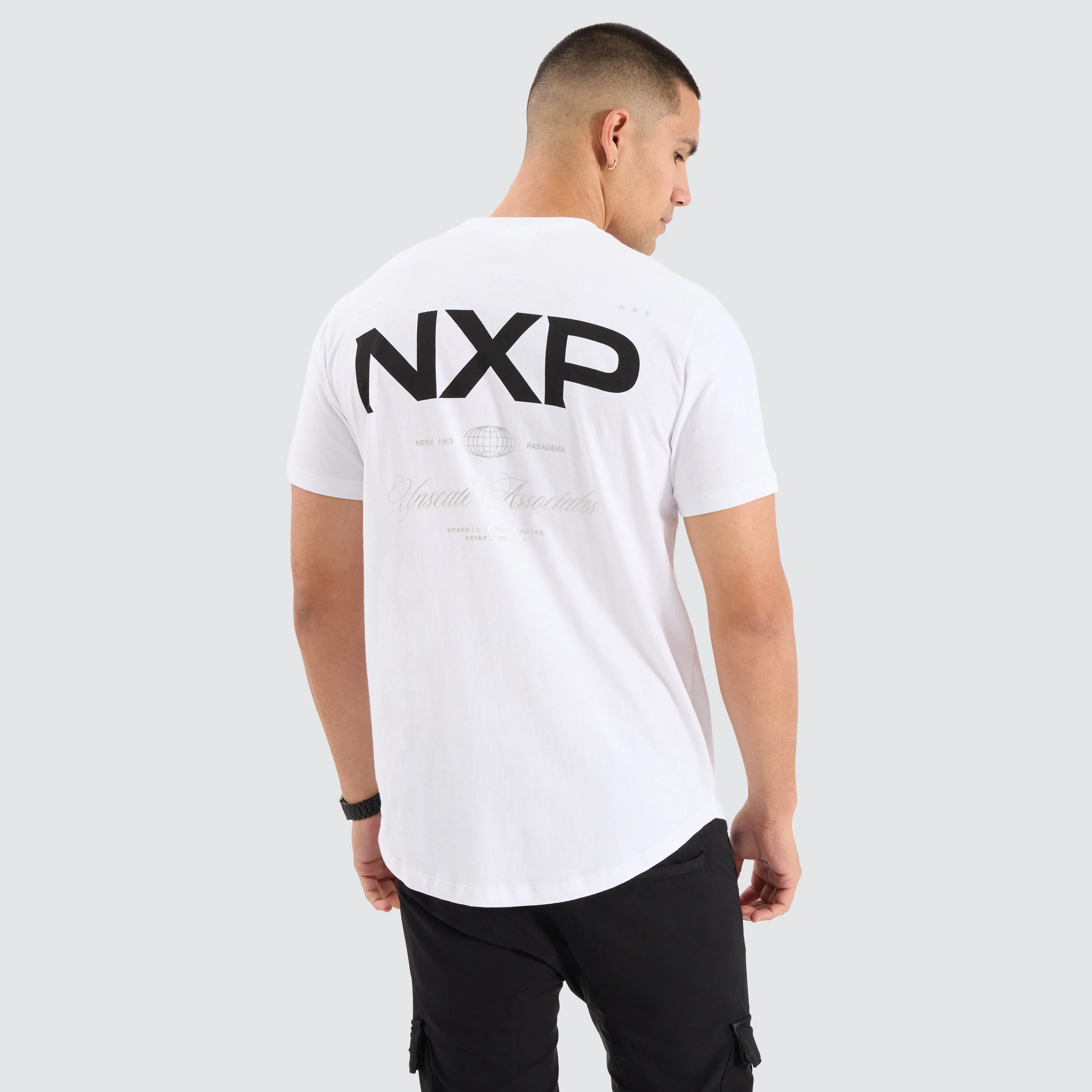 Prancer Dual Curved Tee Optical White sold by Nena and Pasadena