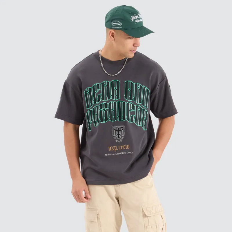 Maverick Loopback Raptor Tee Asphalt sold by Nena and Pasadena