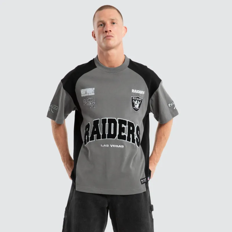 Las Vegas Raiders Catch Loopback Tee Silver/Black sold by Nena and Pasadena