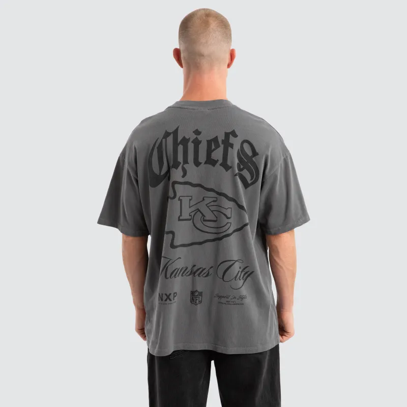 Kansas City Chiefs Defence Raptor Tee Pigment Charcoal sold by Nena and Pasadena