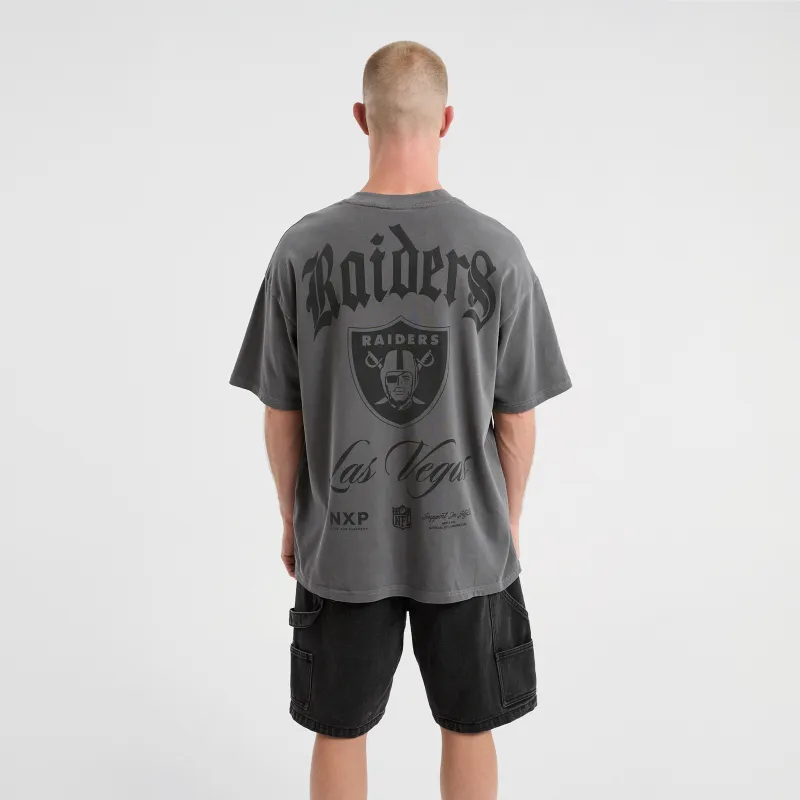Las Vegas Raiders Defence Raptor Tee Pigment Charcoal sold by Nena and Pasadena