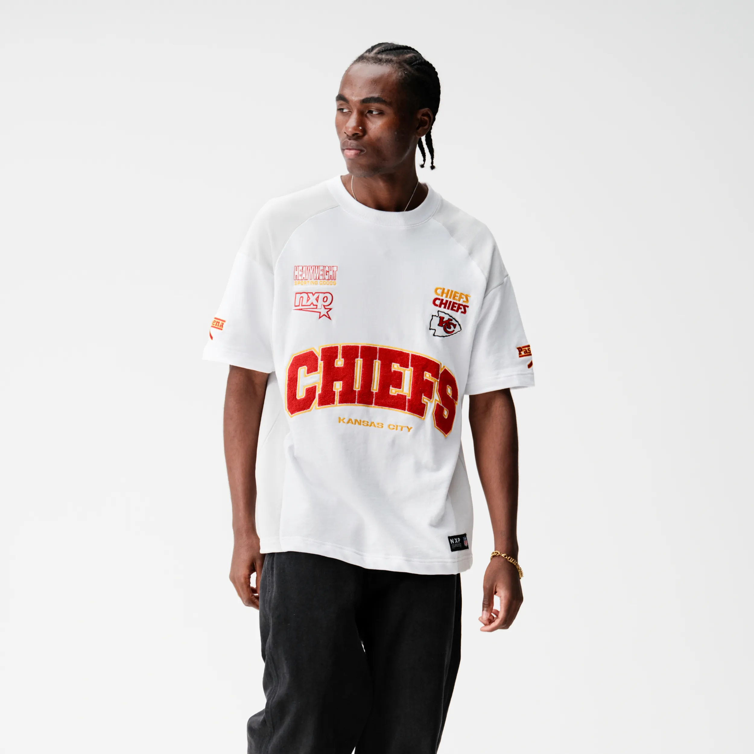 Kansas City Chiefs Catch Loopback Tee White/Glacier Grey sold by Nena and Pasadena product image thumbnail 5