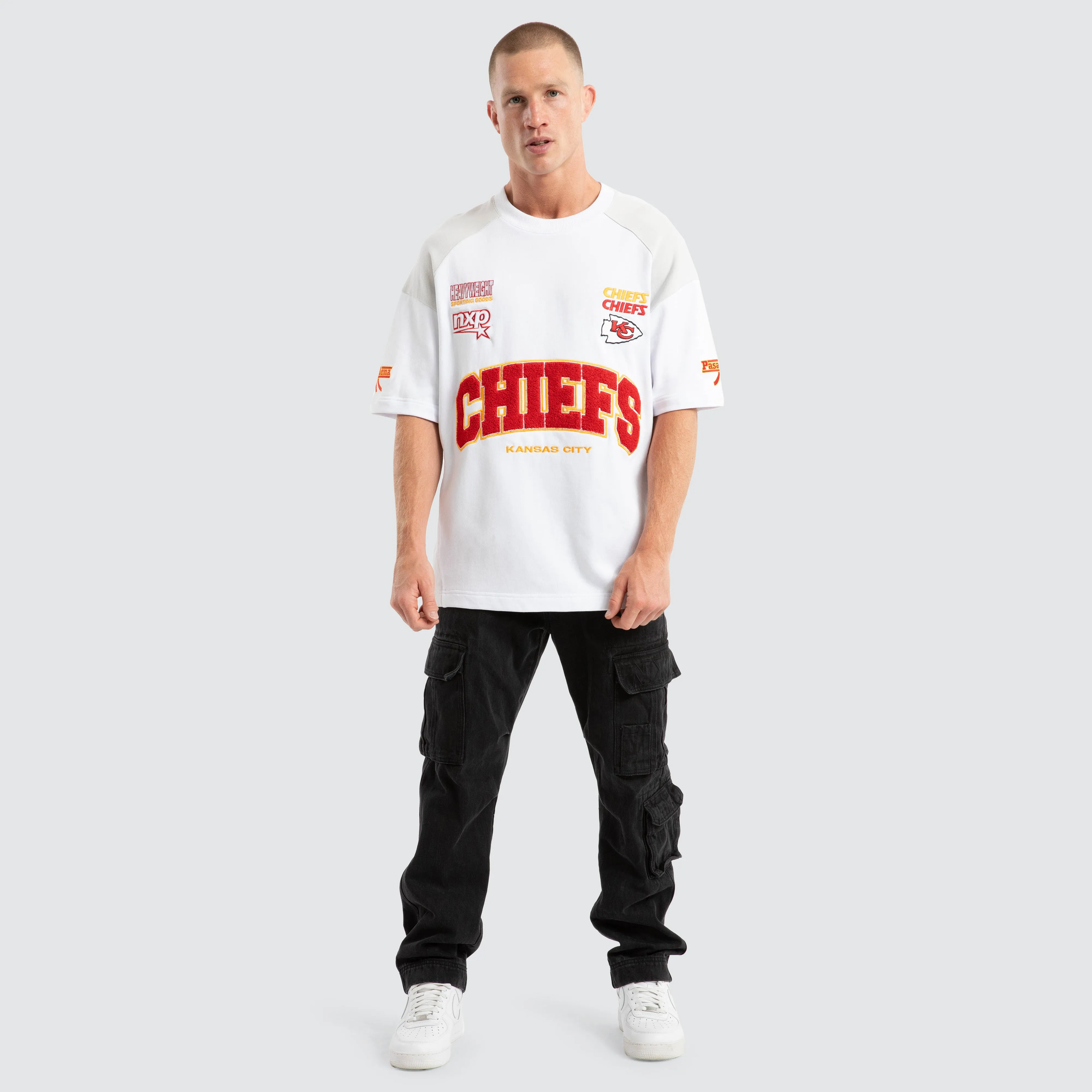 Kansas City Chiefs Catch Loopback Tee White/Glacier Grey sold by Nena and Pasadena product image thumbnail 2