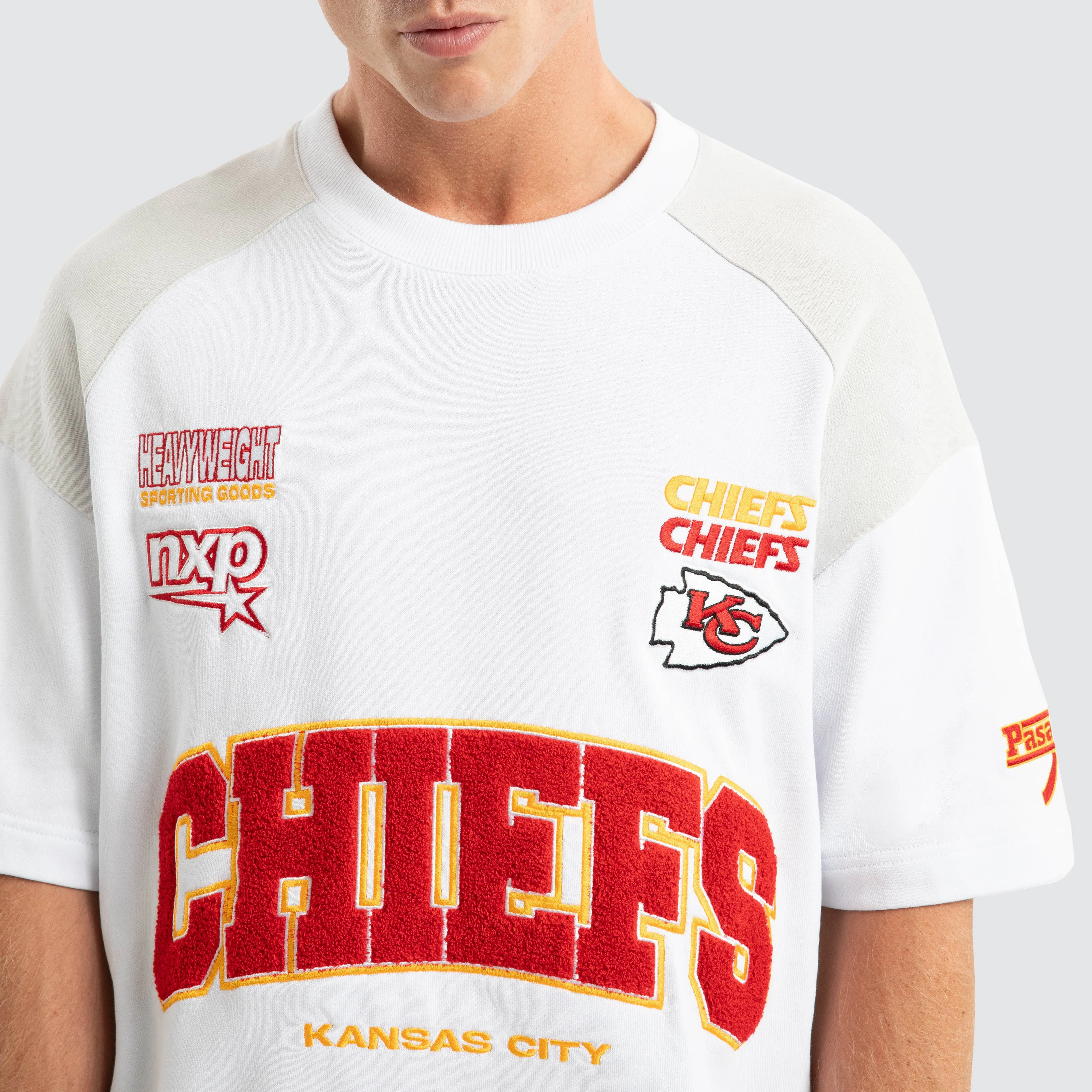 Kansas City Chiefs Catch Loopback Tee White/Glacier Grey sold by Nena and Pasadena product image thumbnail 3