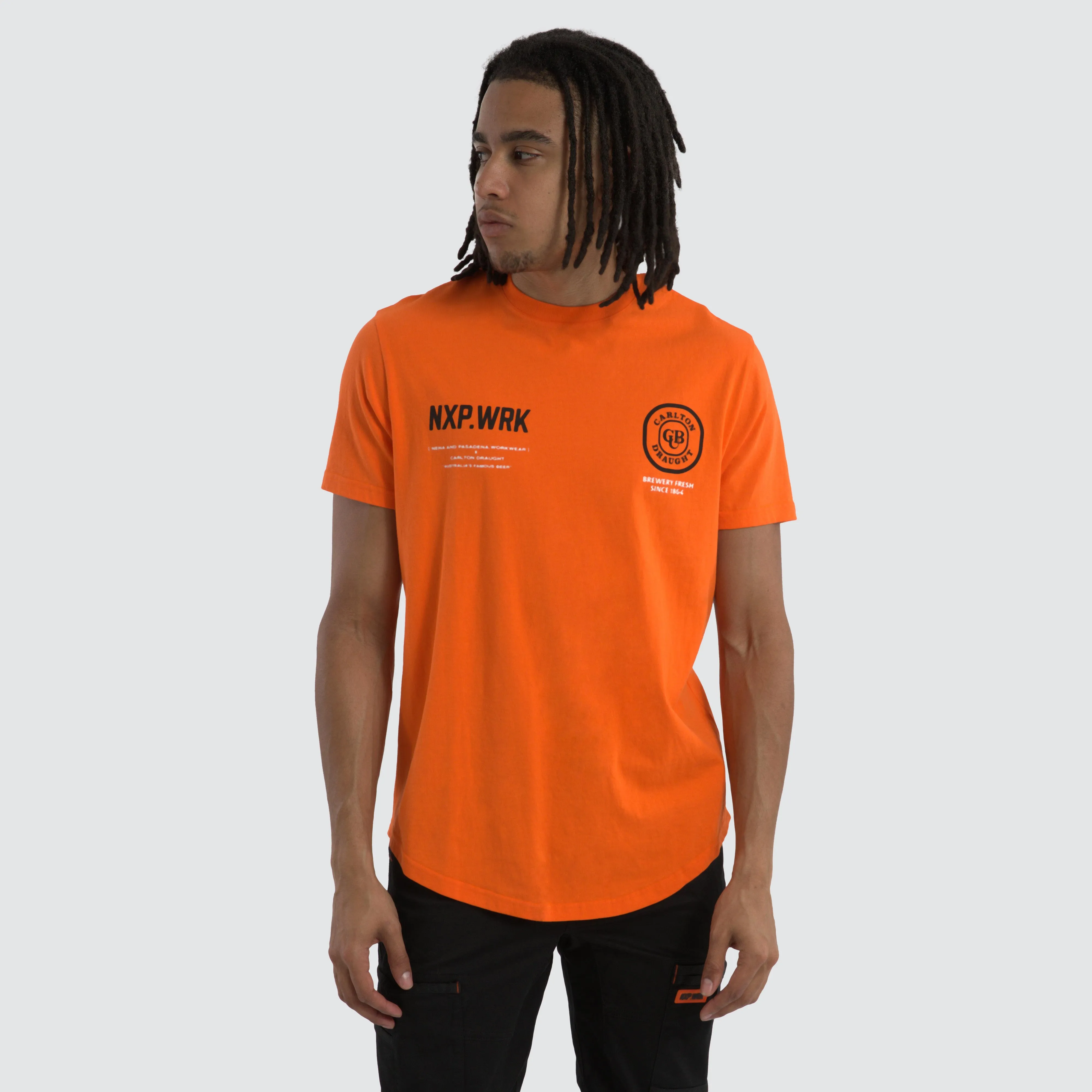 Carlton Draught Blueprint Work Tee Orange sold by Nena and Pasadena product image thumbnail 3