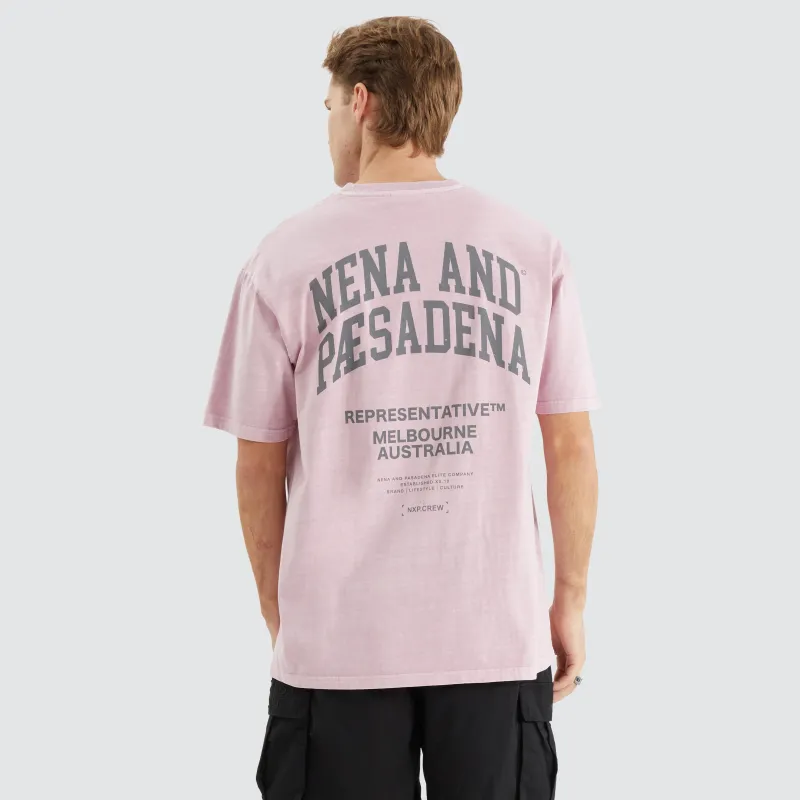 Compact Box Fit Tee Pigment Pink sold by Nena and Pasadena