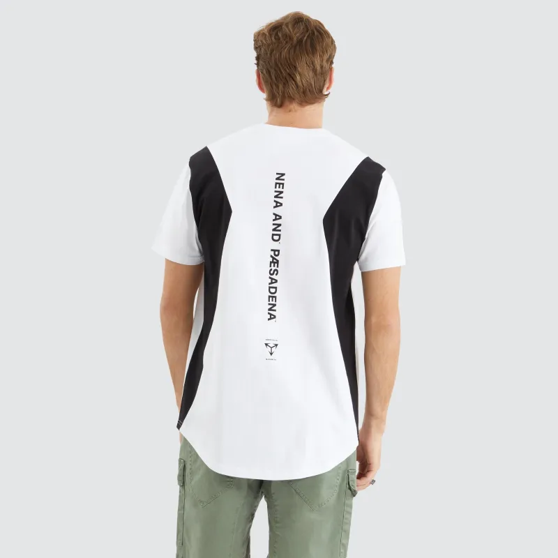 Module Dual Curved Tee White/Black sold by Nena and Pasadena