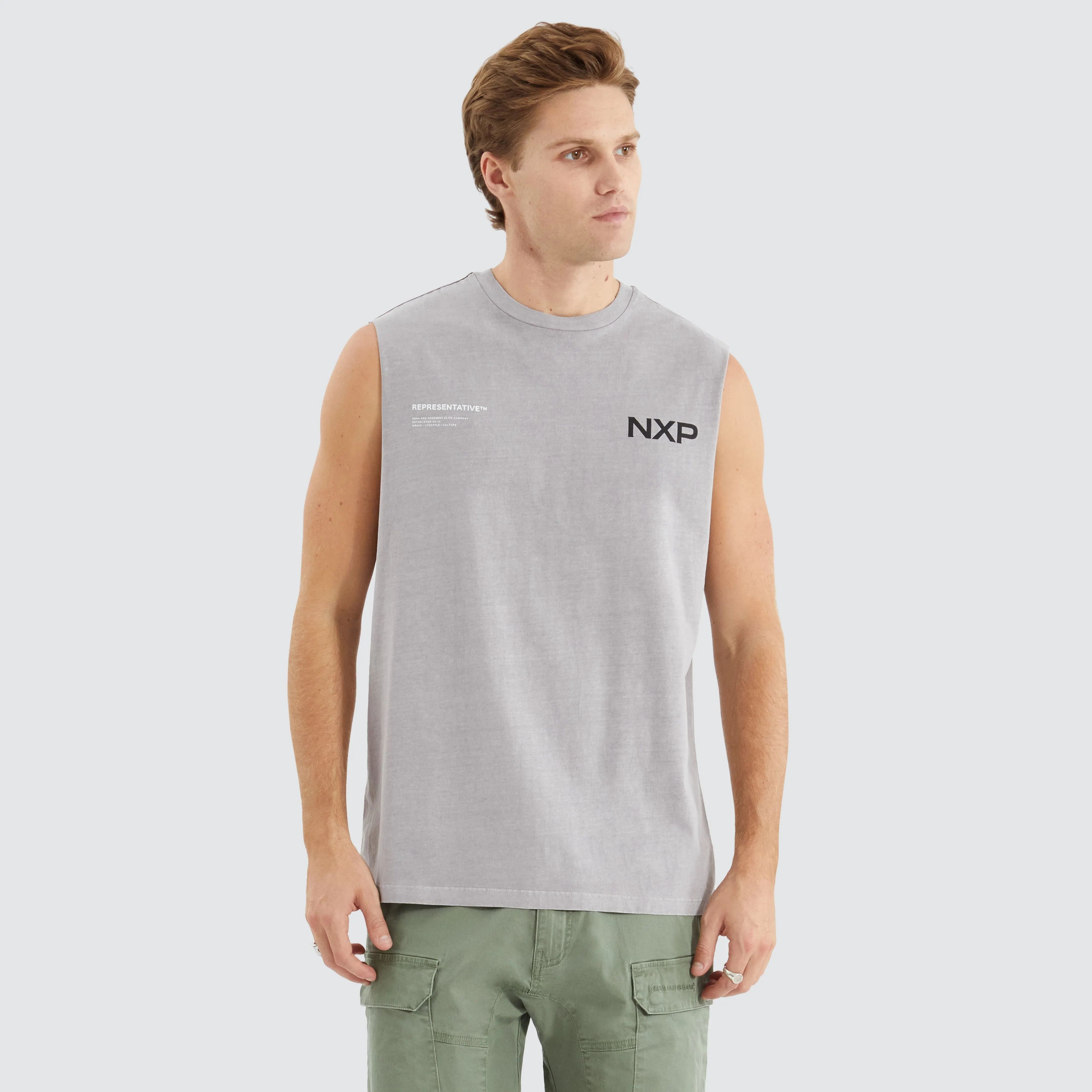 Delta Time Relaxed Muscle Tee Pigment Alloy sold by Nena and Pasadena product image thumbnail 3