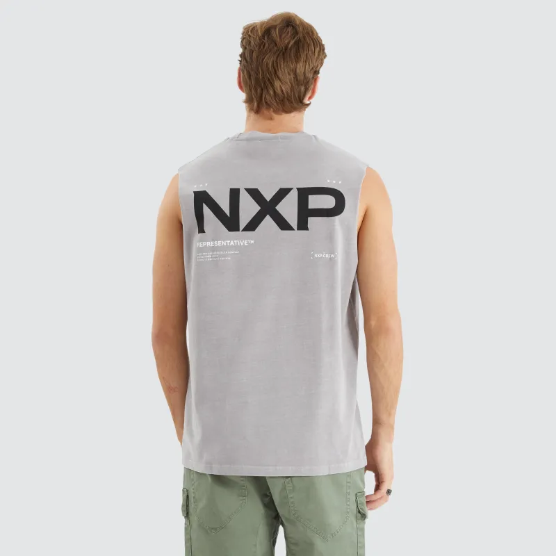 Delta Time Relaxed Muscle Tee Pigment Alloy sold by Nena and Pasadena