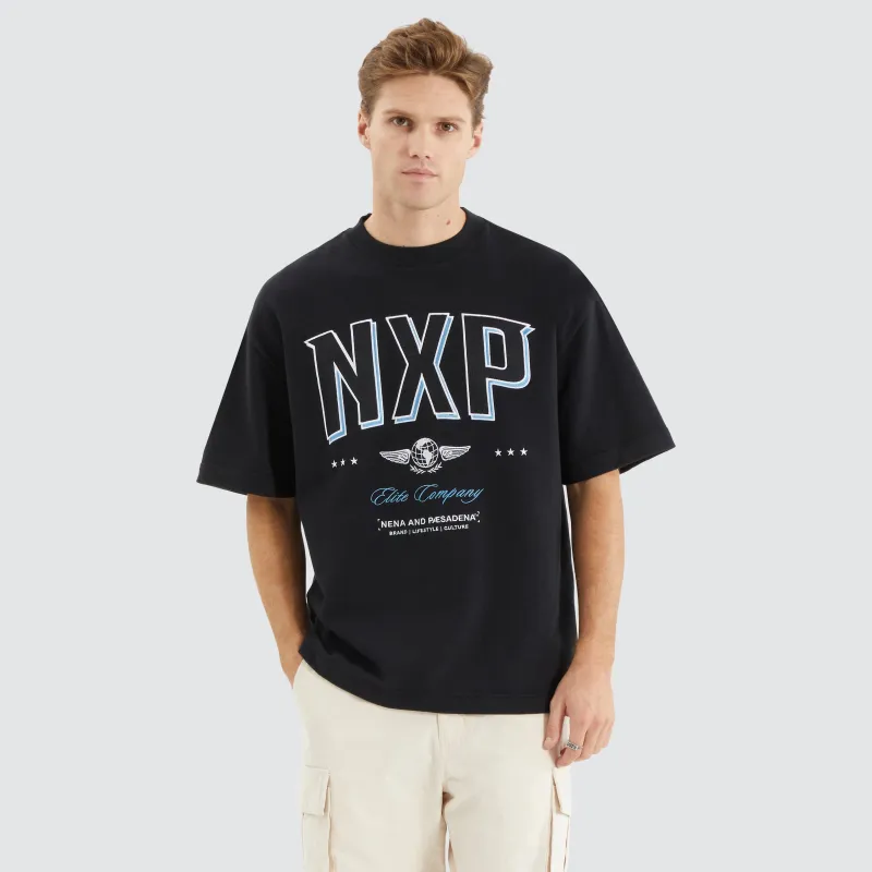 Captain Loopback Street Tee Anthracite Black sold by Nena and Pasadena